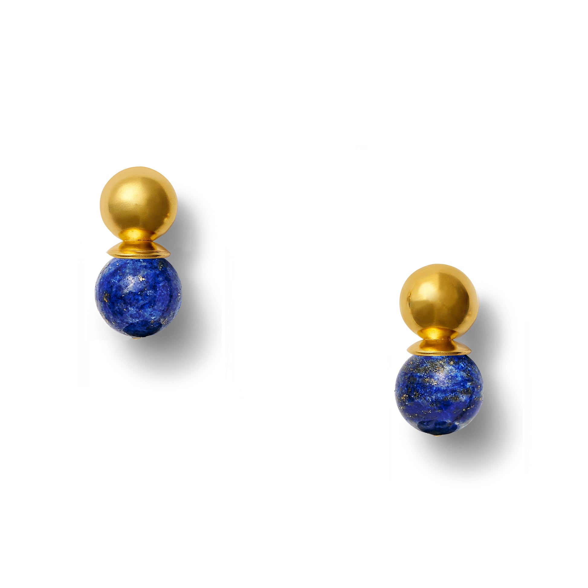 Gold Lady Lapis Lazuli Earrings
