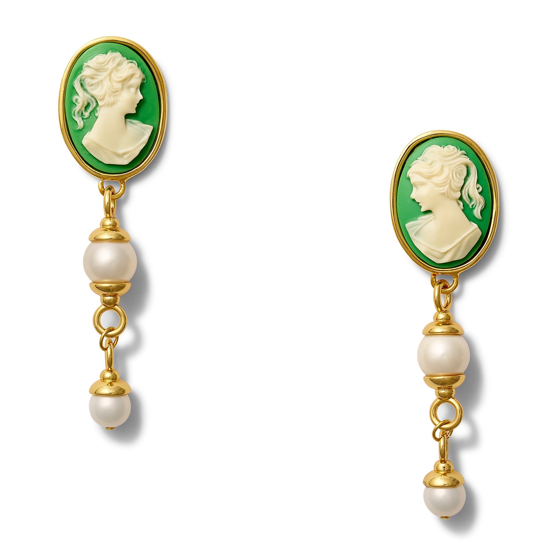 Grande Cameo Pearl Cascade Earring