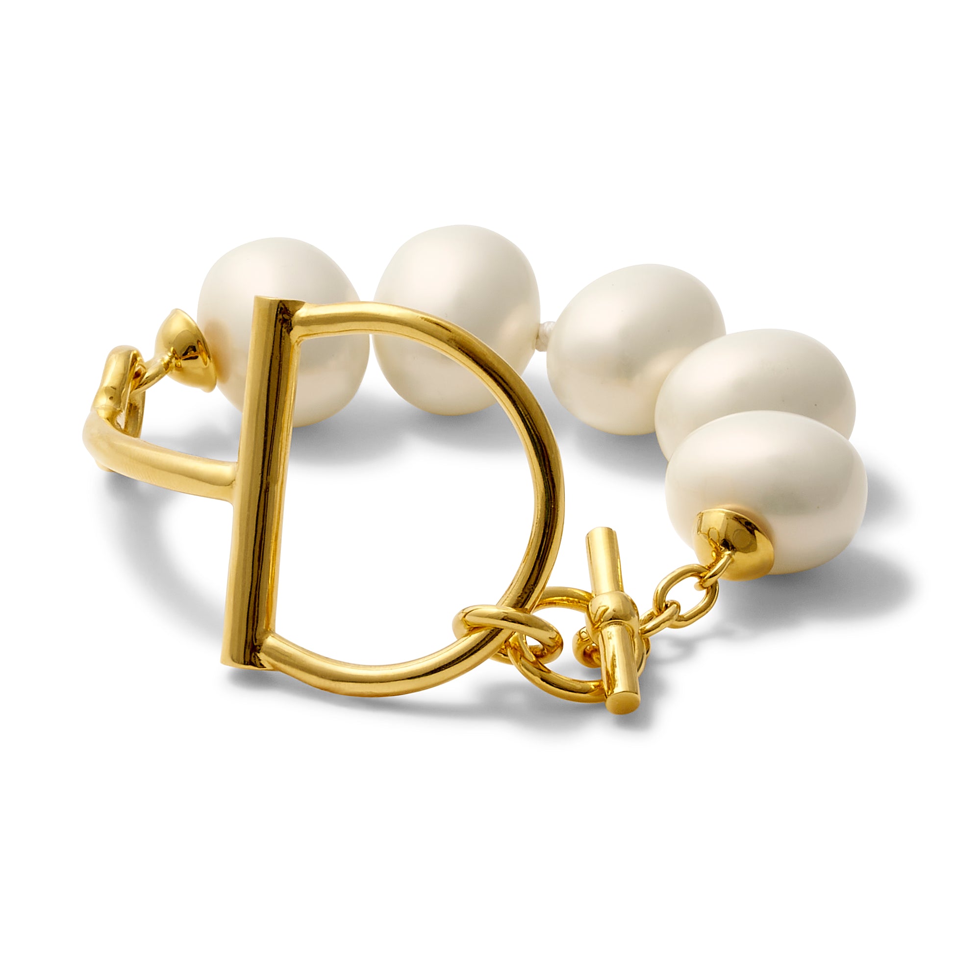 Horse Bit + Pebble Pearl Bracelet