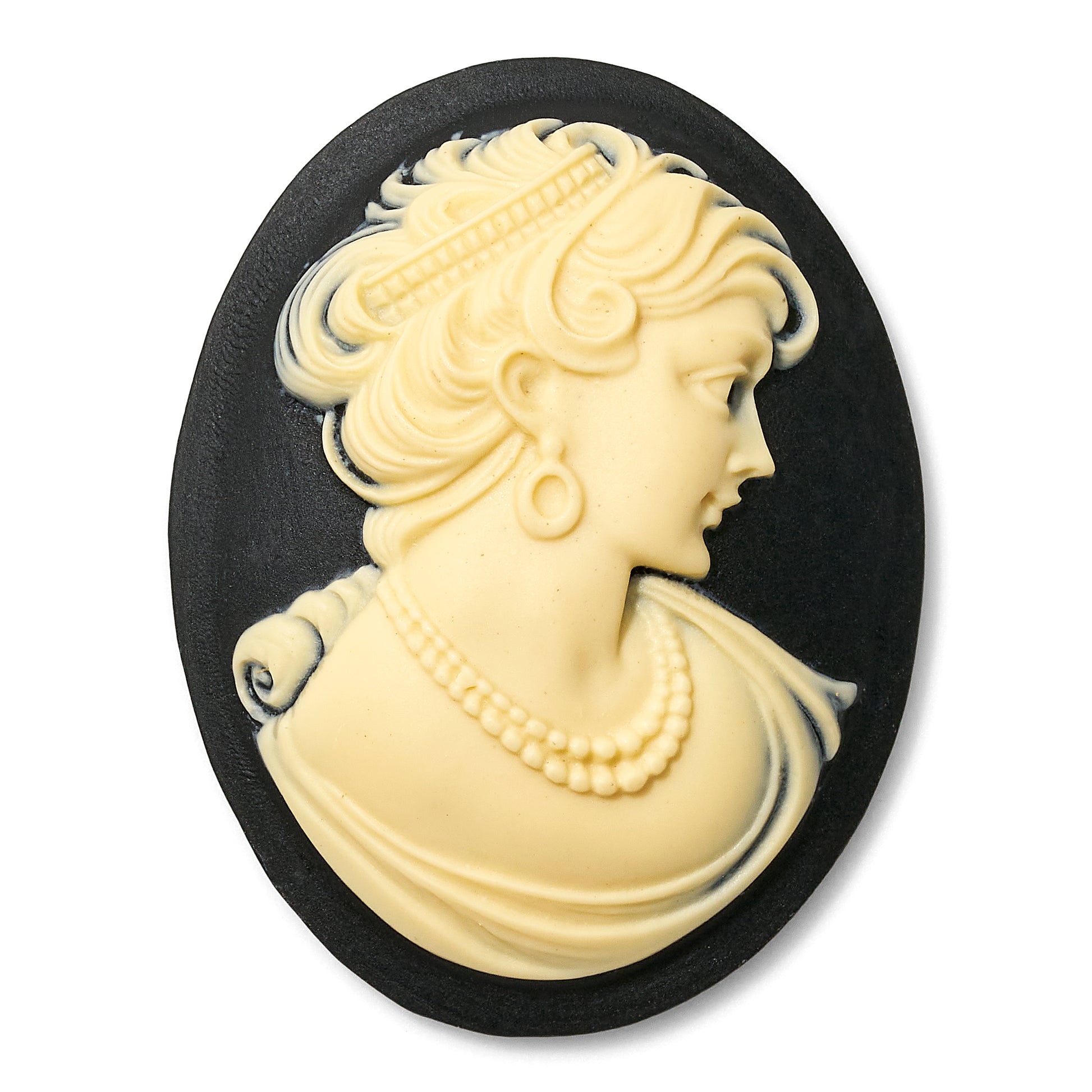 Grande Cameo Pearls + Sterling Silver Necklace