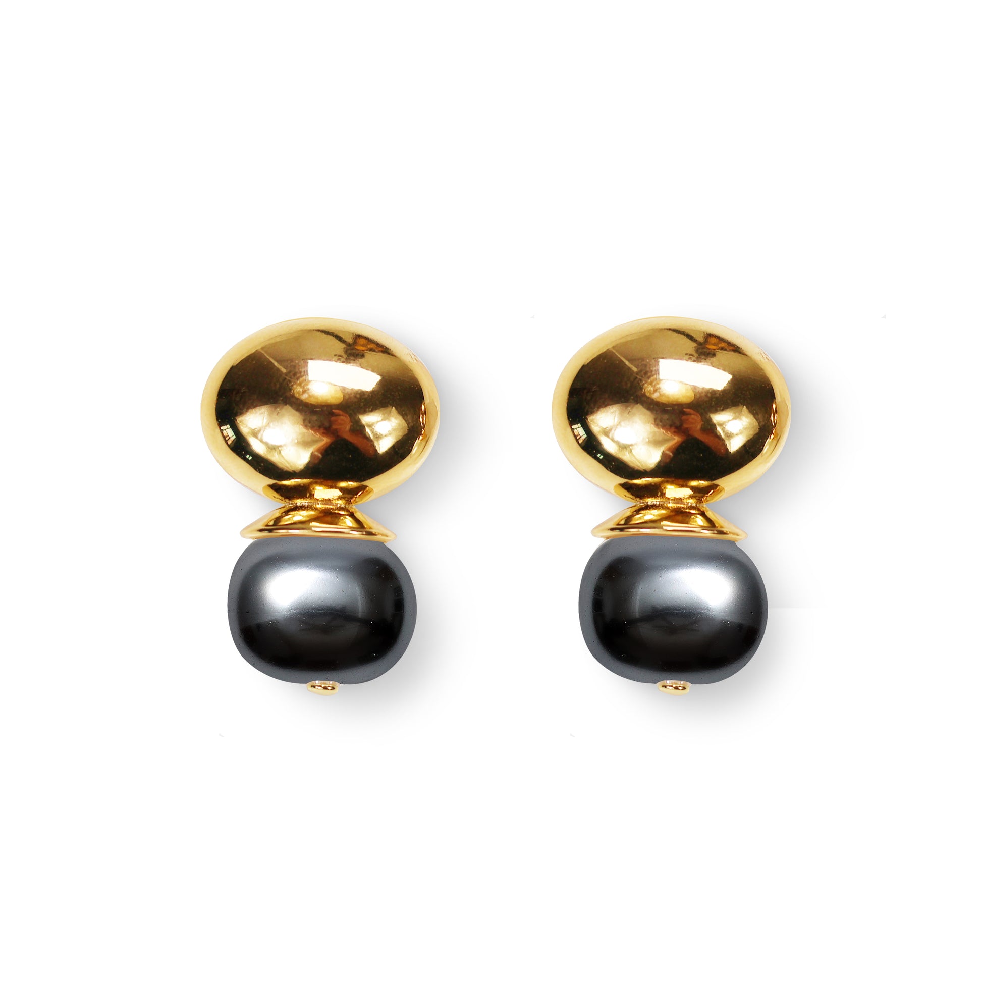 Pebble Orb Earring Grey