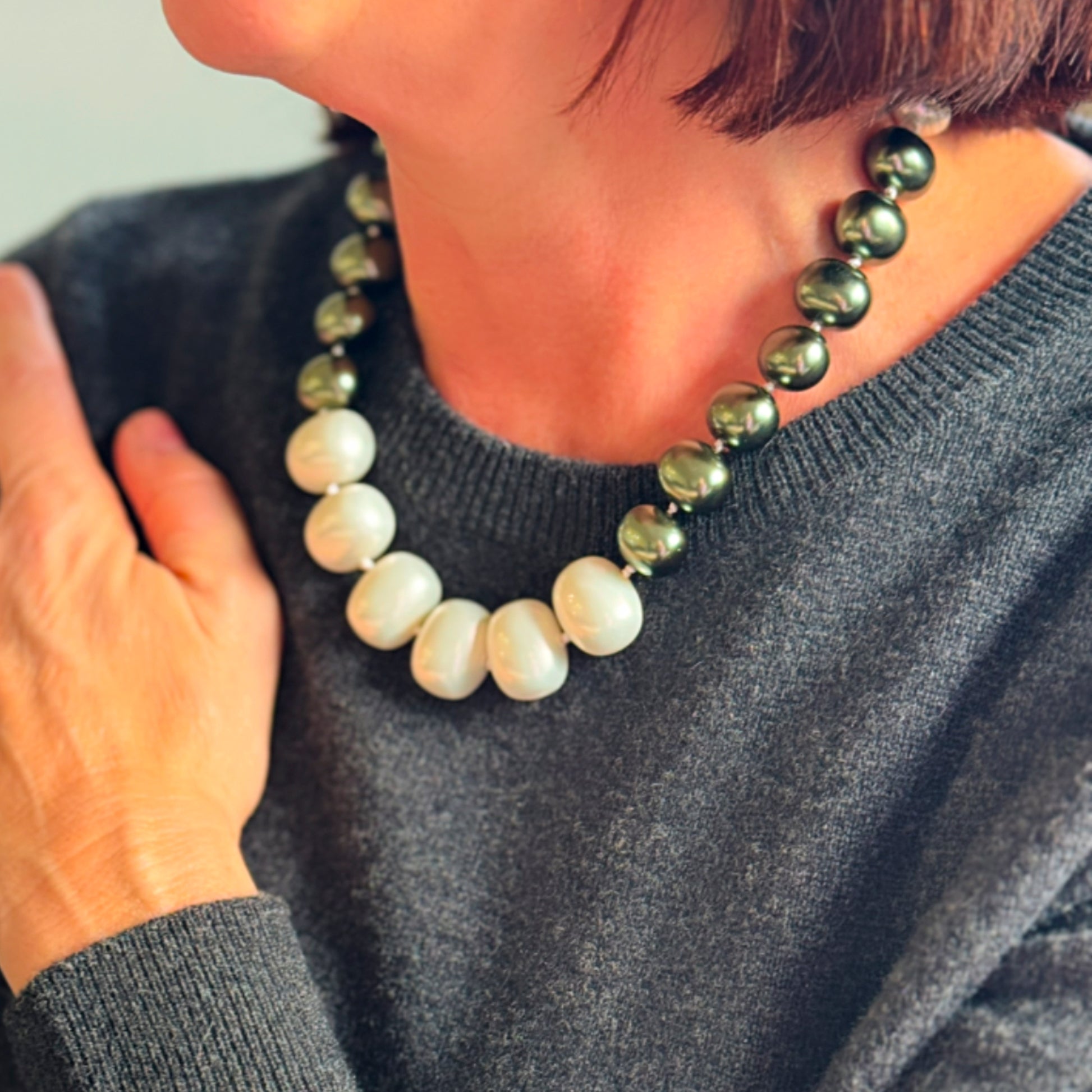 Cavair + Pearls Necklace