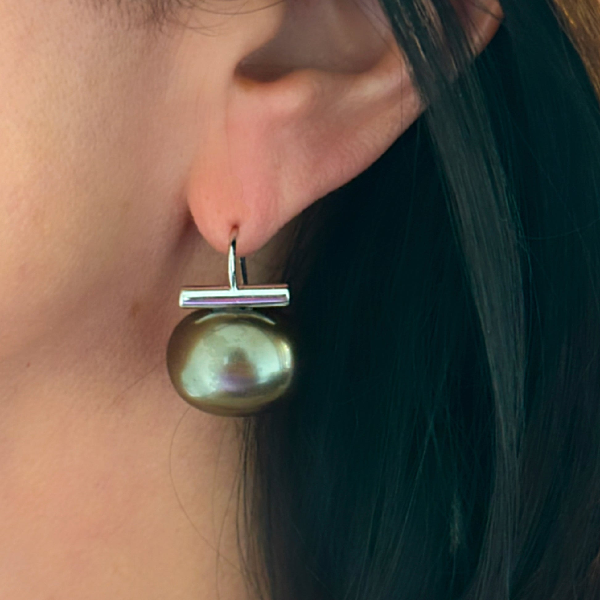 Espresso Statement Making Pebble Pearls Sterling