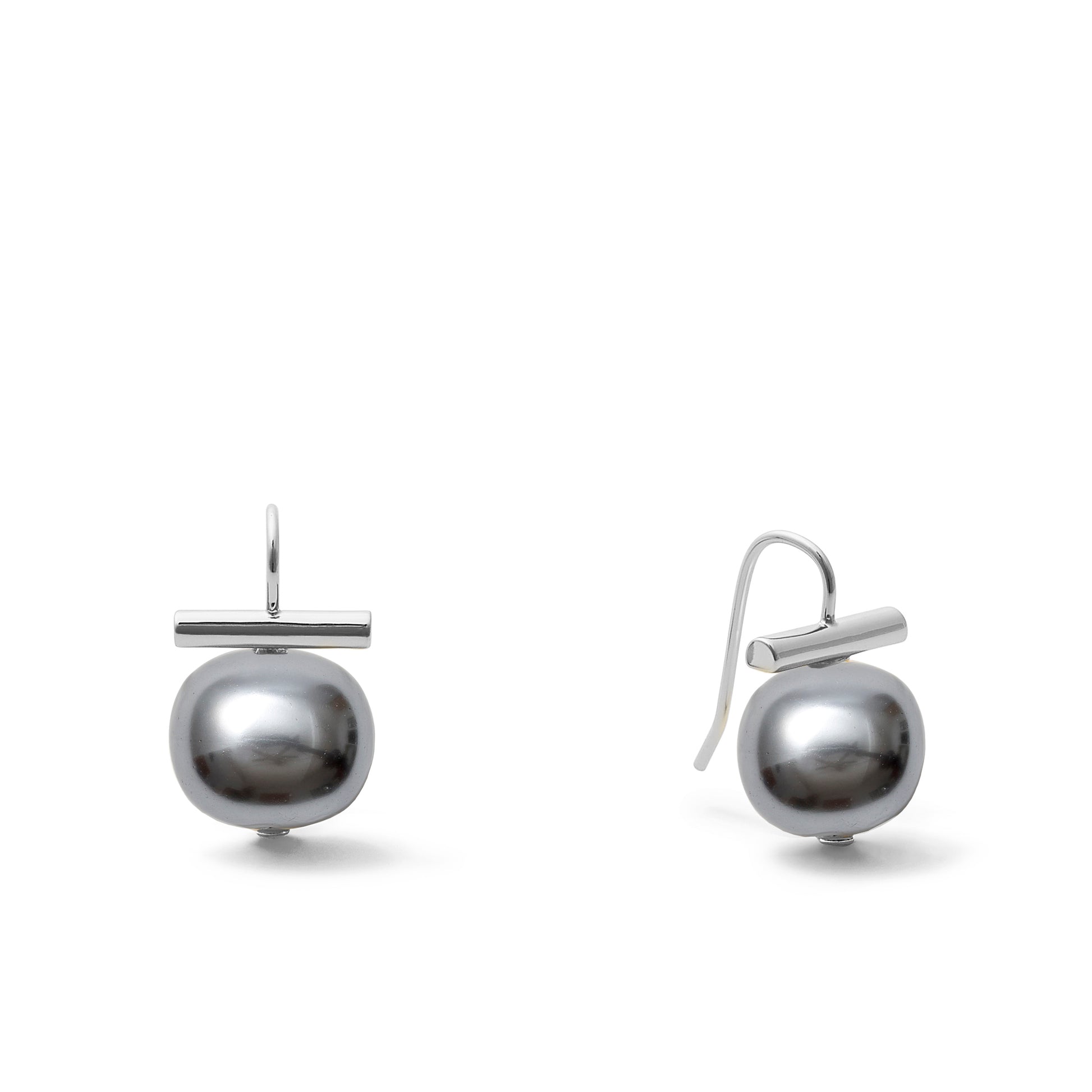 Classic Forever Fave Pebble Pearl Earrings ~ Medium Sterling Silver