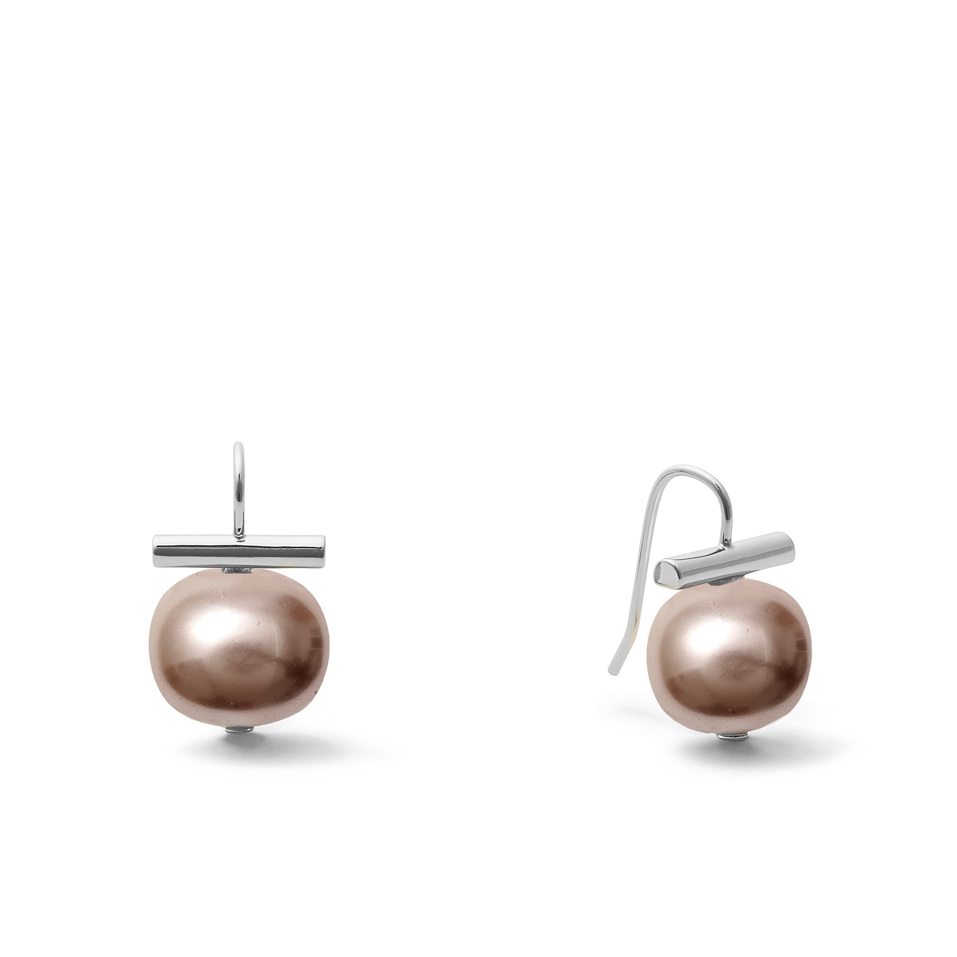 Classic Forever Fave Pebble Pearl Earrings ~ Medium Sterling Silver