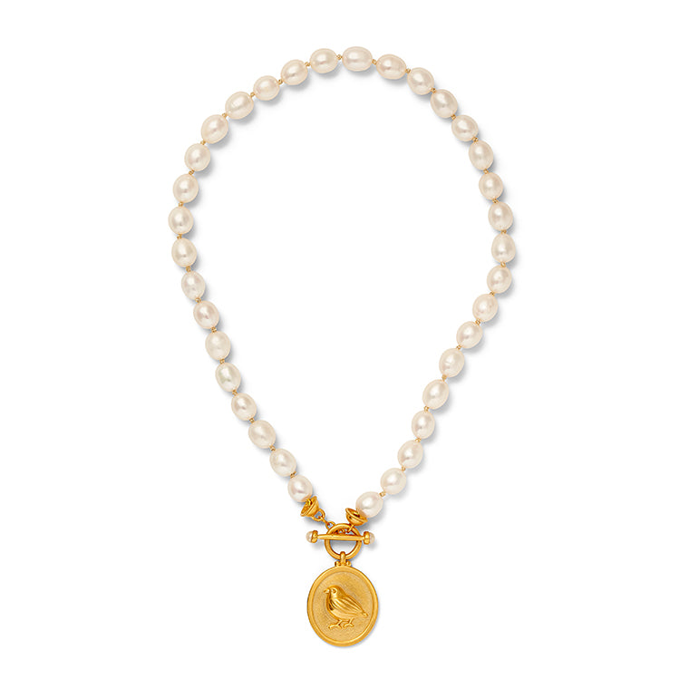 Little Freshwater Bird Pendant Necklace