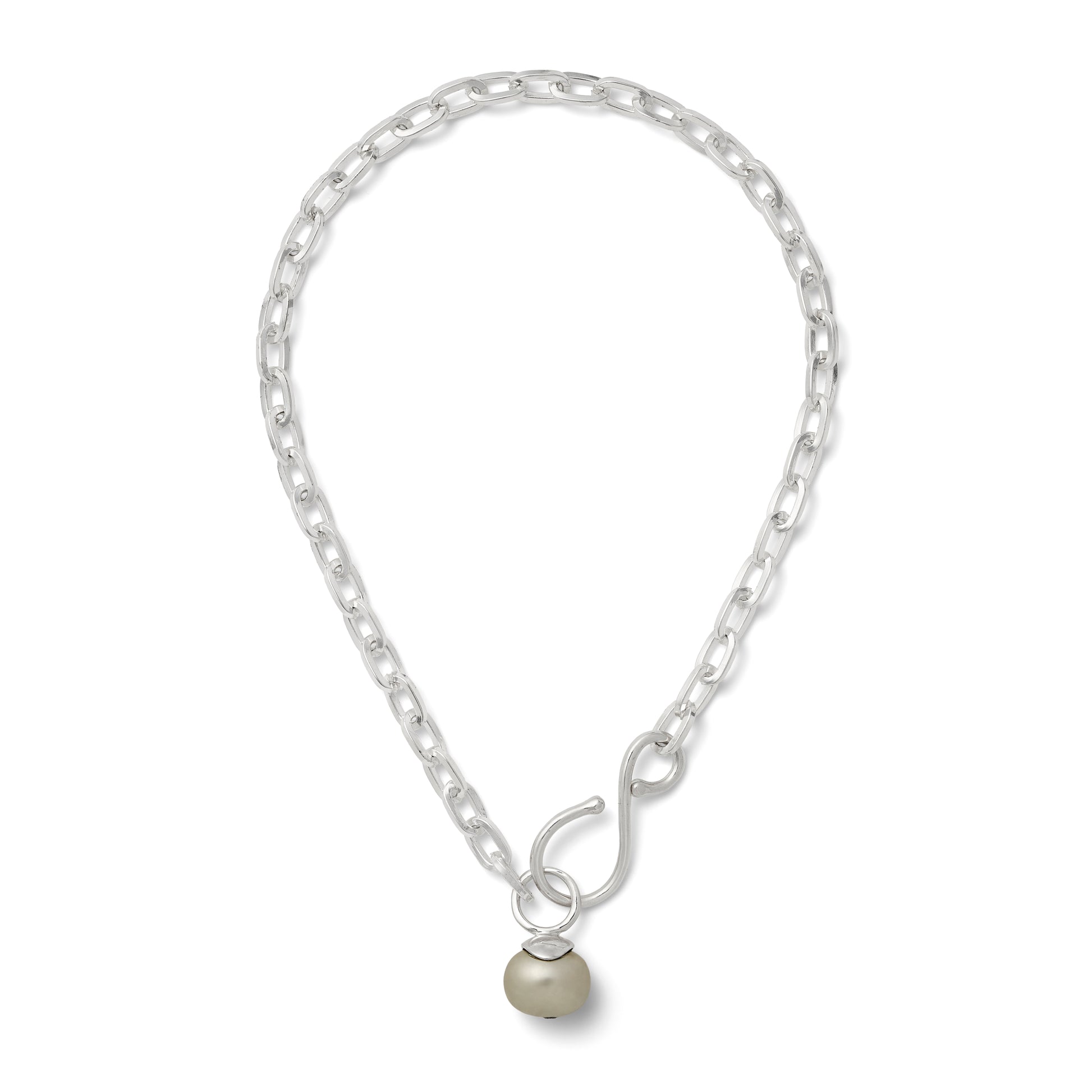 Silvery Big + Bold Necklace