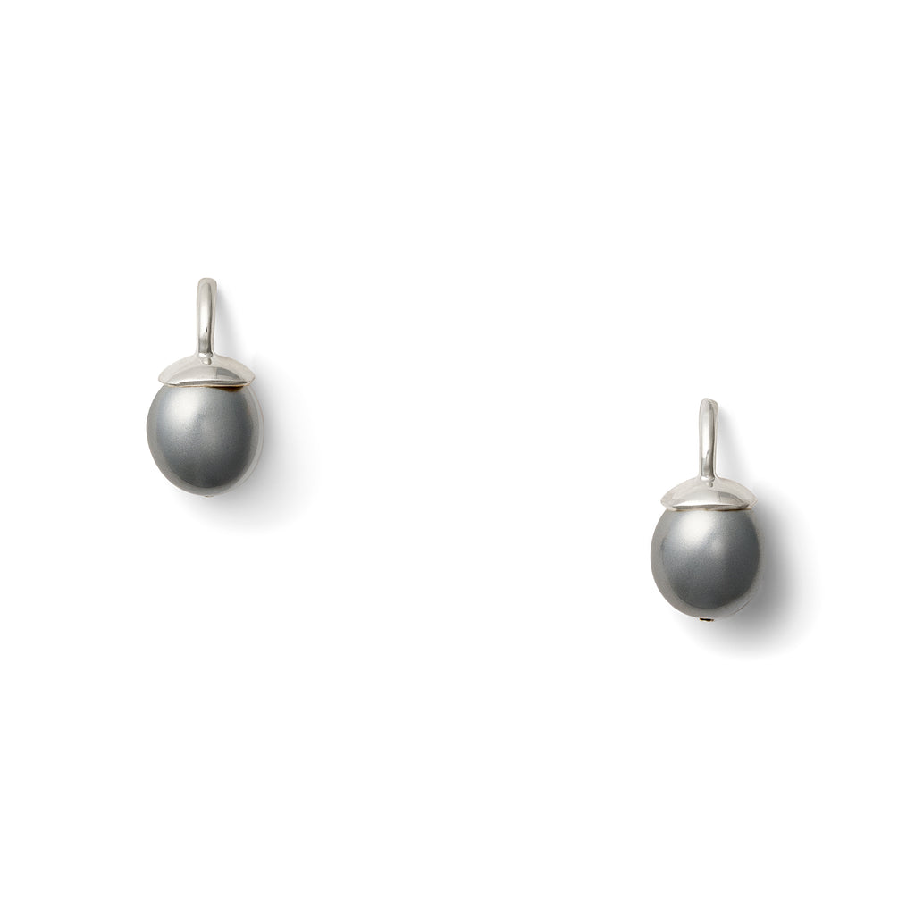 Dove Grey Egg Pearl Sterling ~ Medium