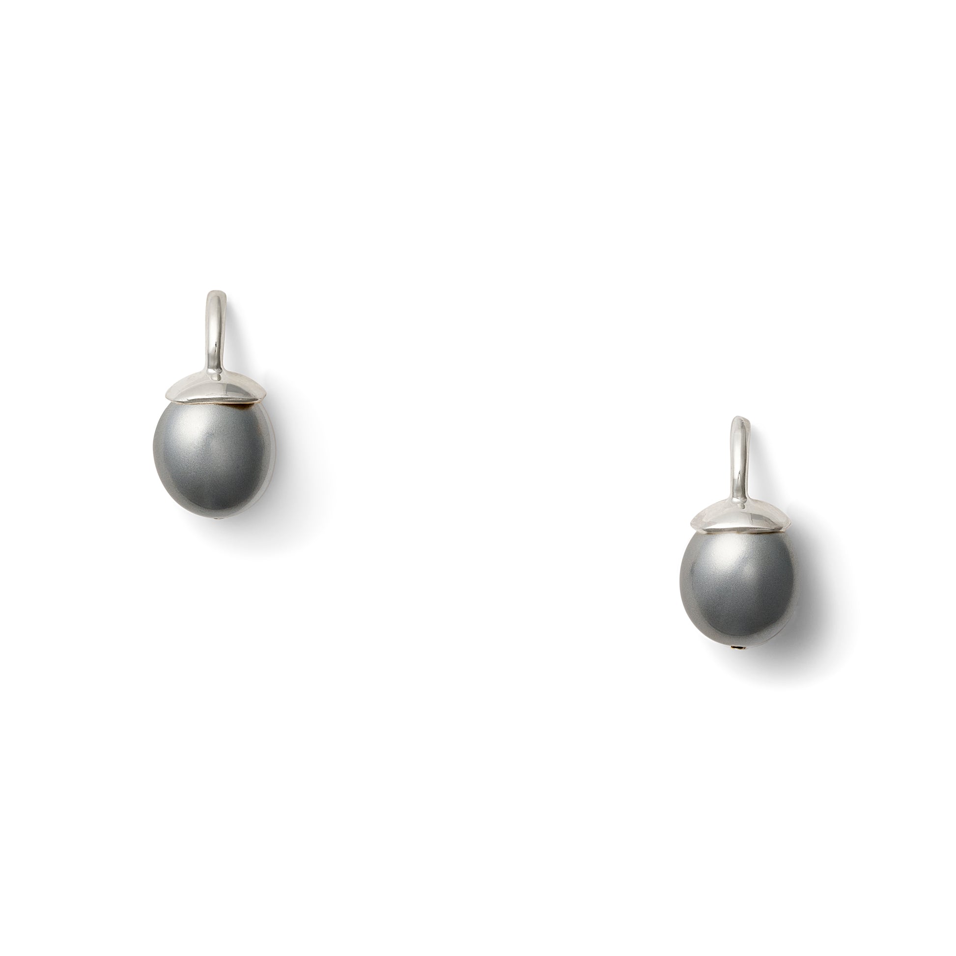 Dove Grey Egg Pearl Sterling ~ Medium