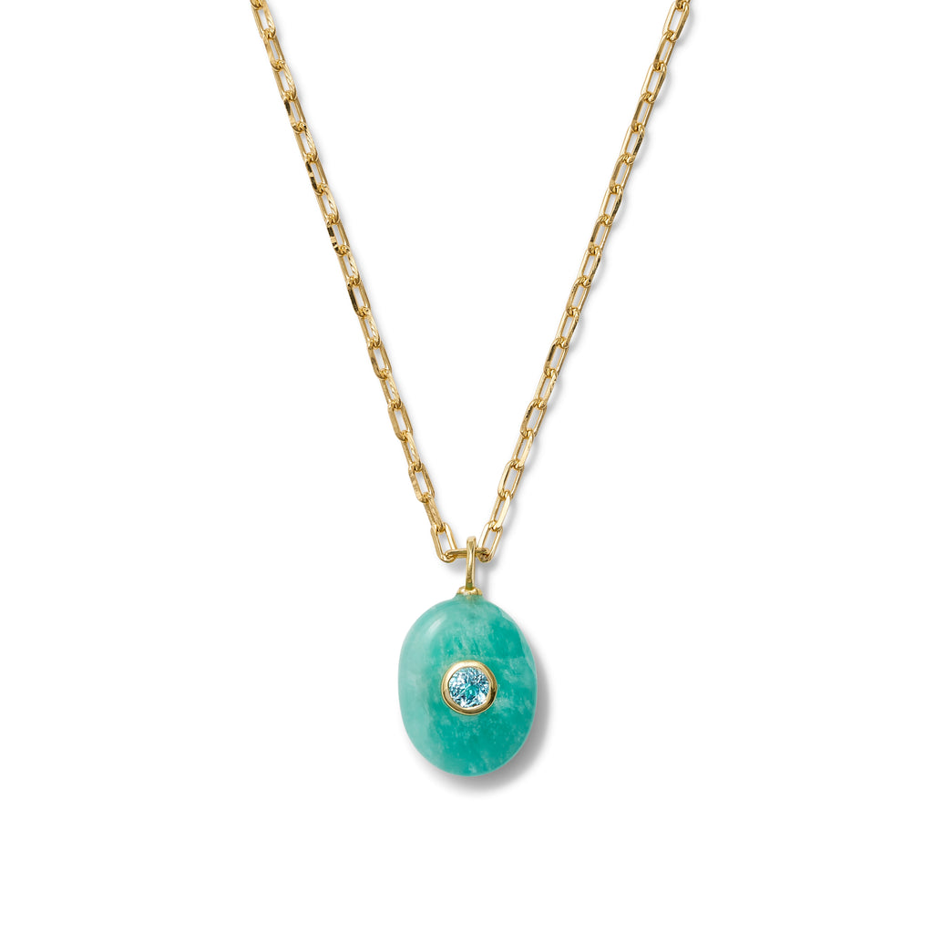Oval Amazonite Marine Pendant