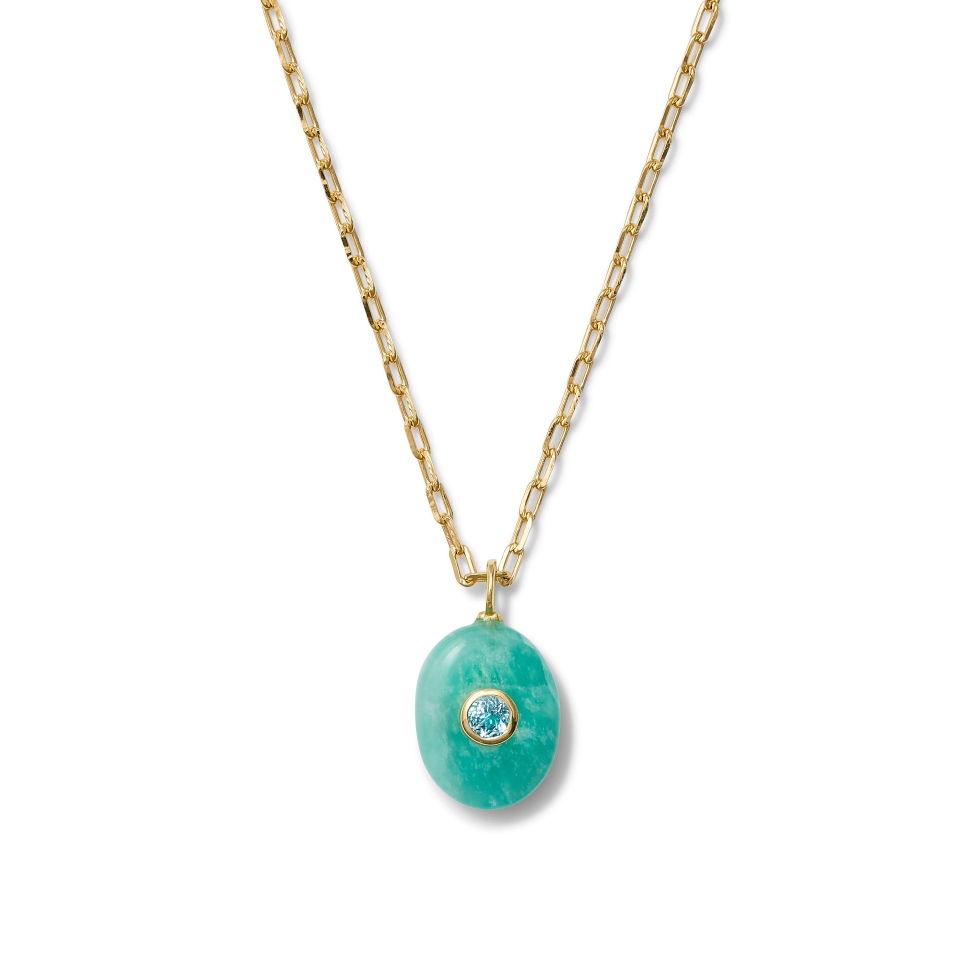 Oval Amazonite Marine Pendant