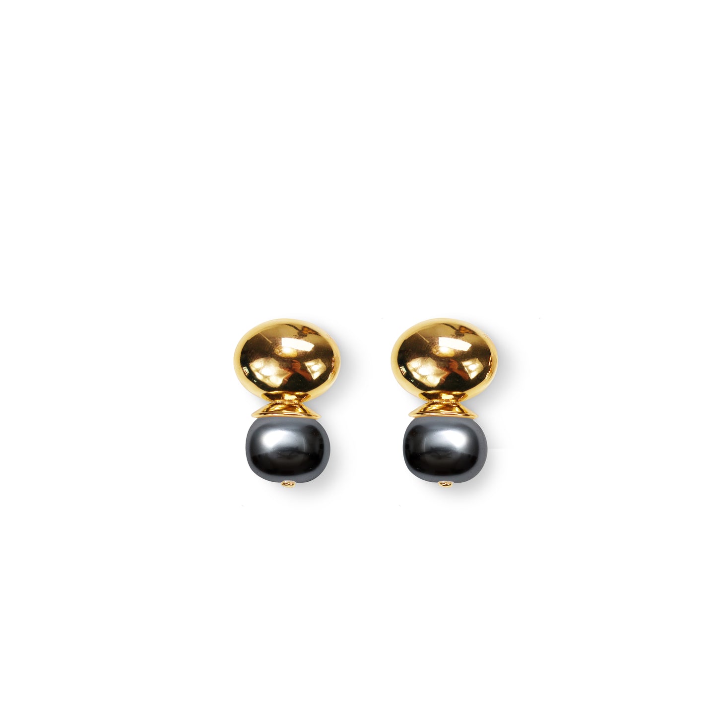 Baby Pebble Orb Earring Grey