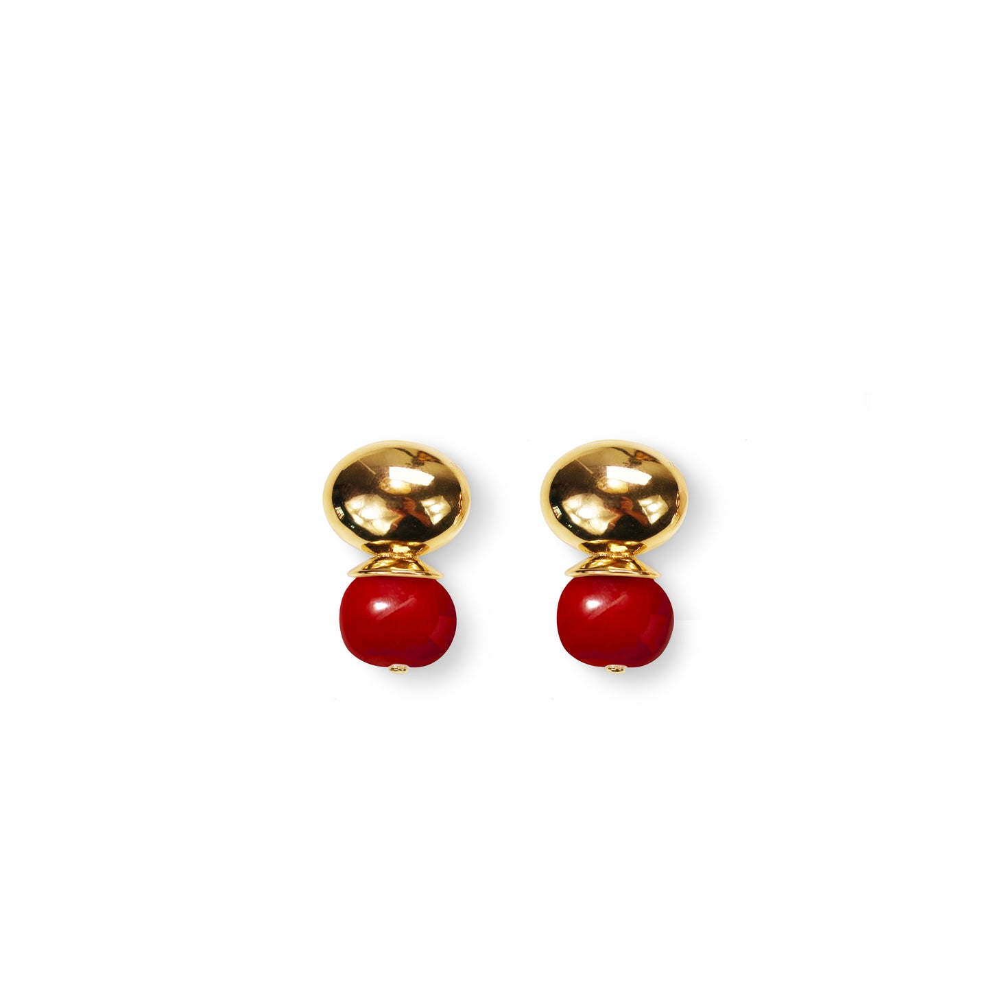 Baby Pebble Orb Earring Oxblood