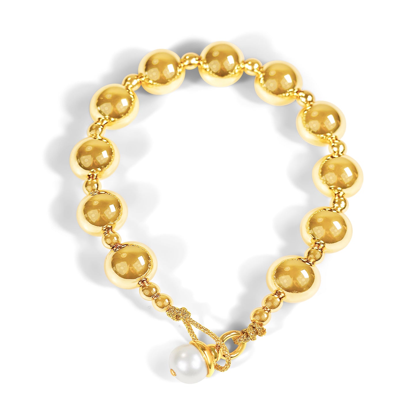 Globe Bracelet with Pearl Detail