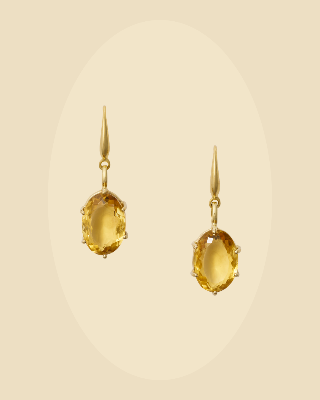 Citrine Bling Drop Earring