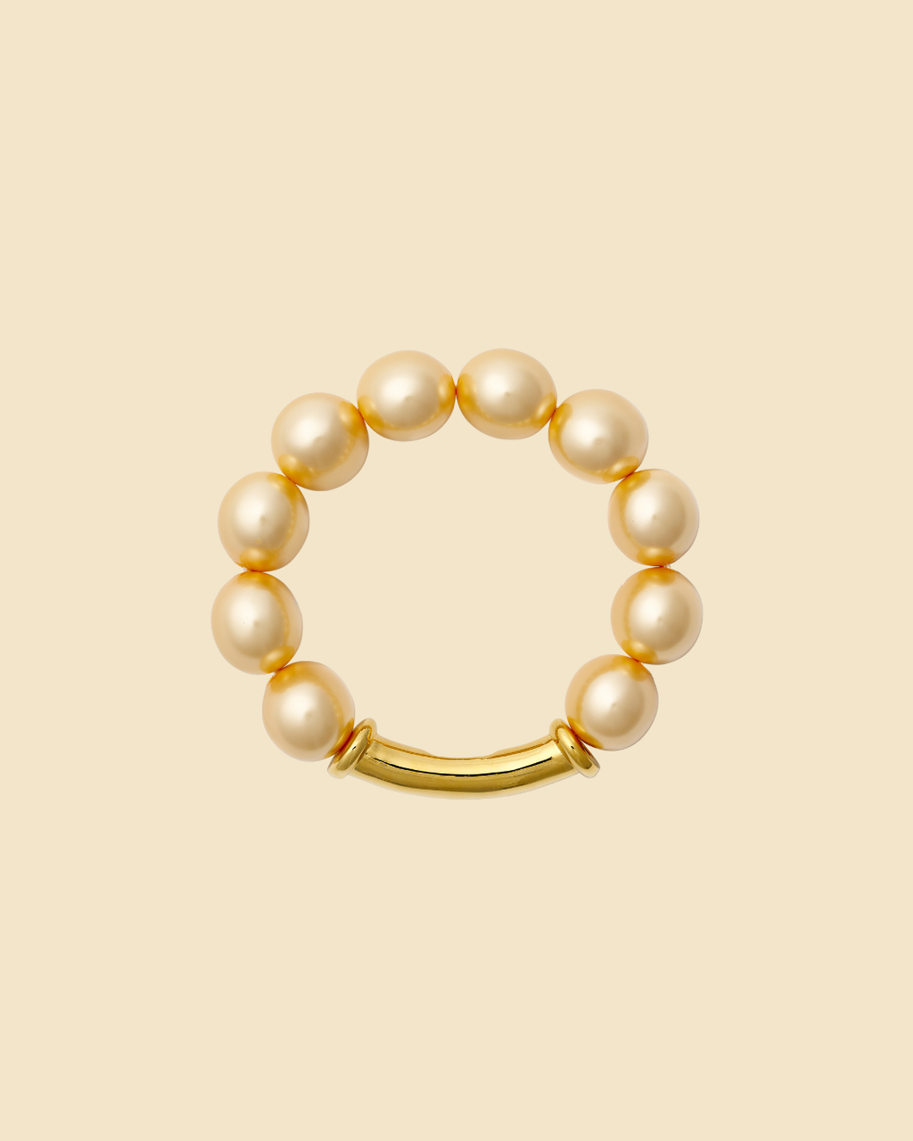 Buttery Gold Pebble Pearl Stack Bracelet