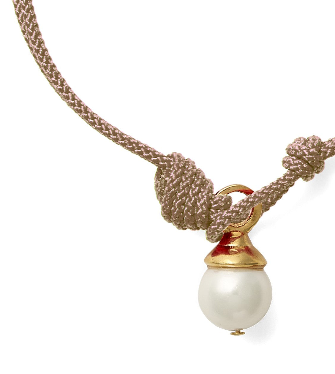 Pebble Pearl Cord Necklace