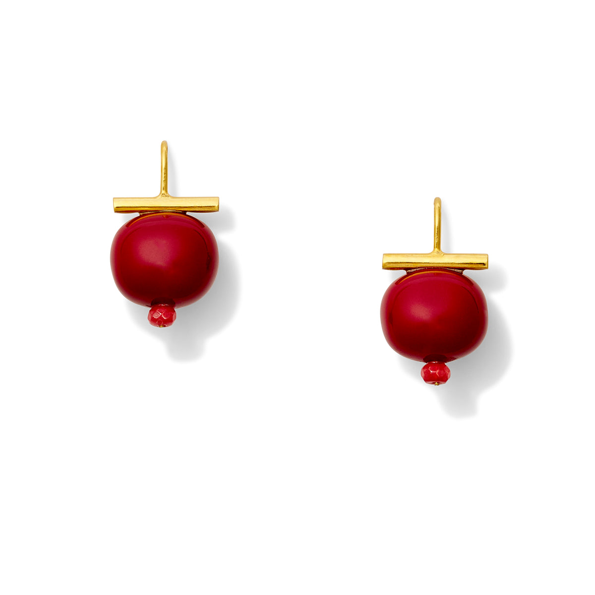 Claret Pebble Dot Earring