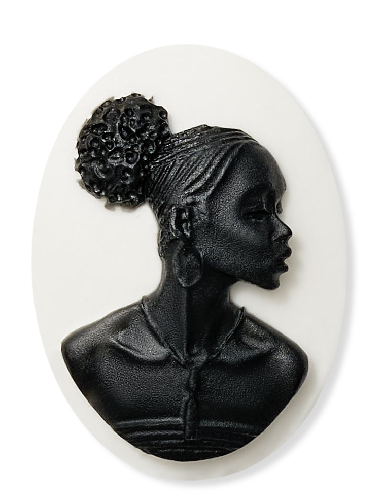 Grande Cameo Sterling Silver Earrings