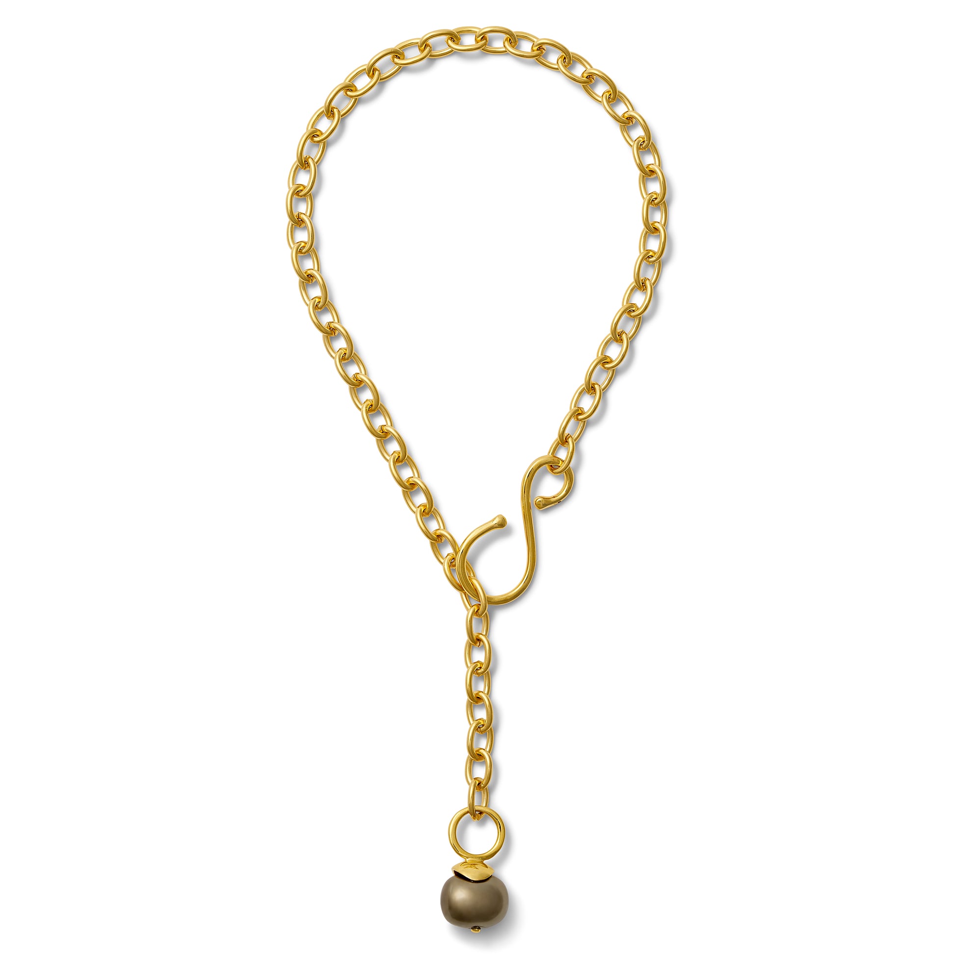 Espresso Big + Bold Pebble Pearl Necklace