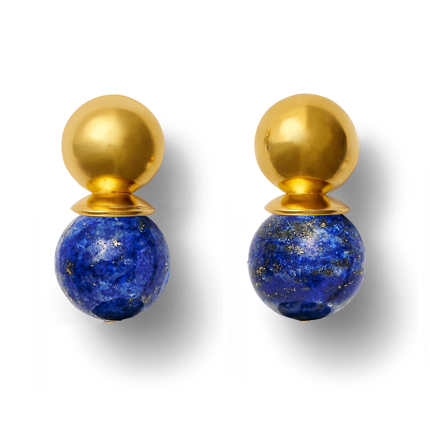 Gold Lady Lapis Lazuli Earrings