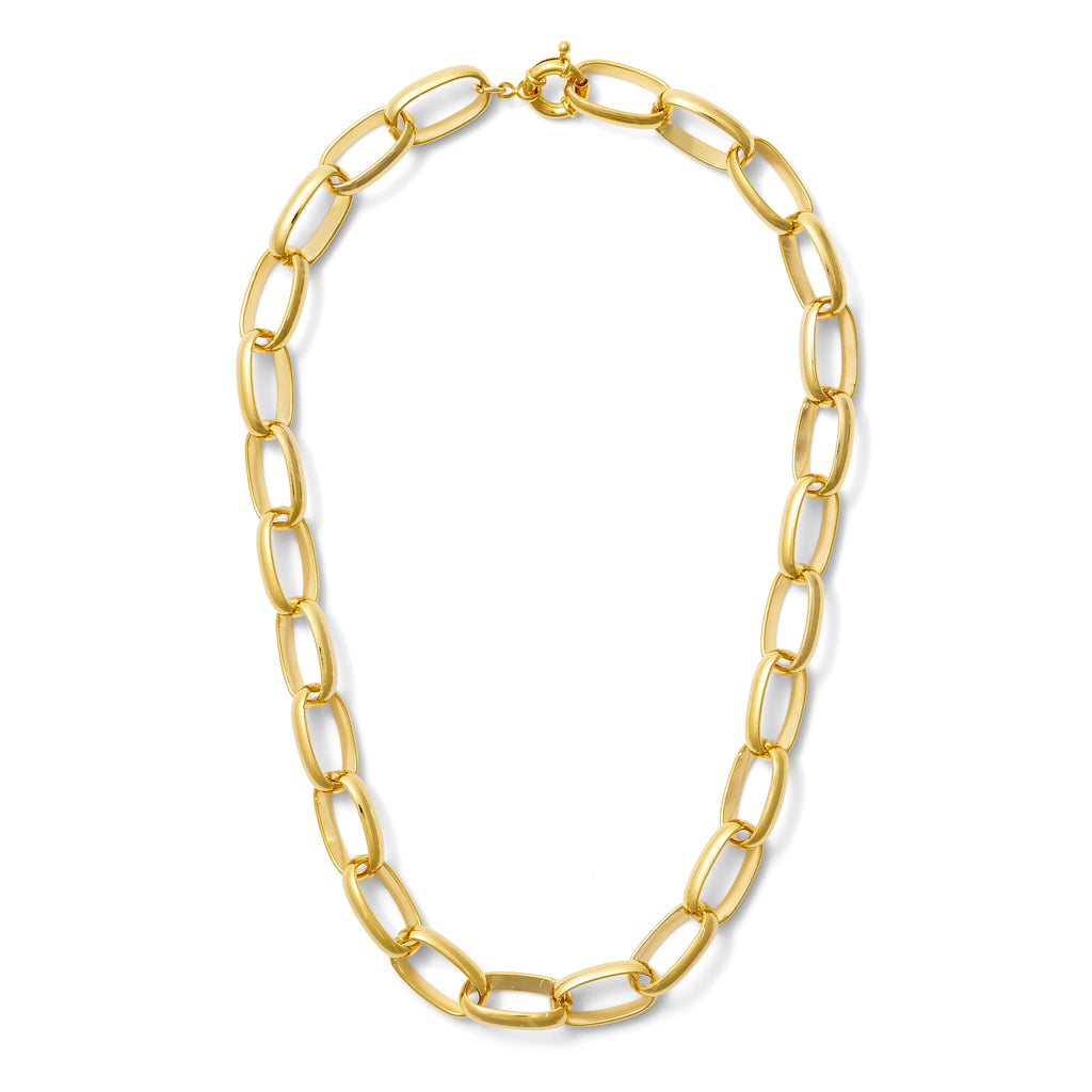 Chain Reaction Elongated Link Necklace