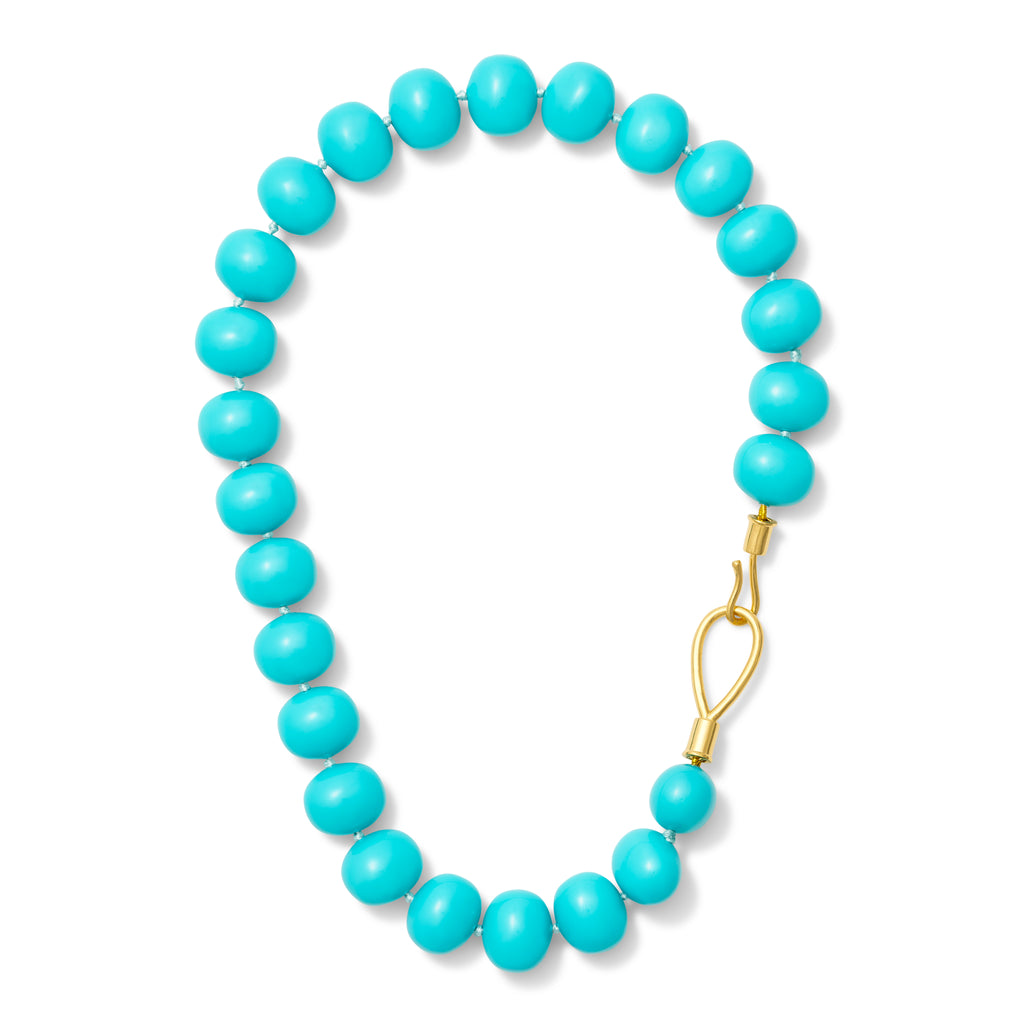 Turquoise Lasso Pebble Necklace