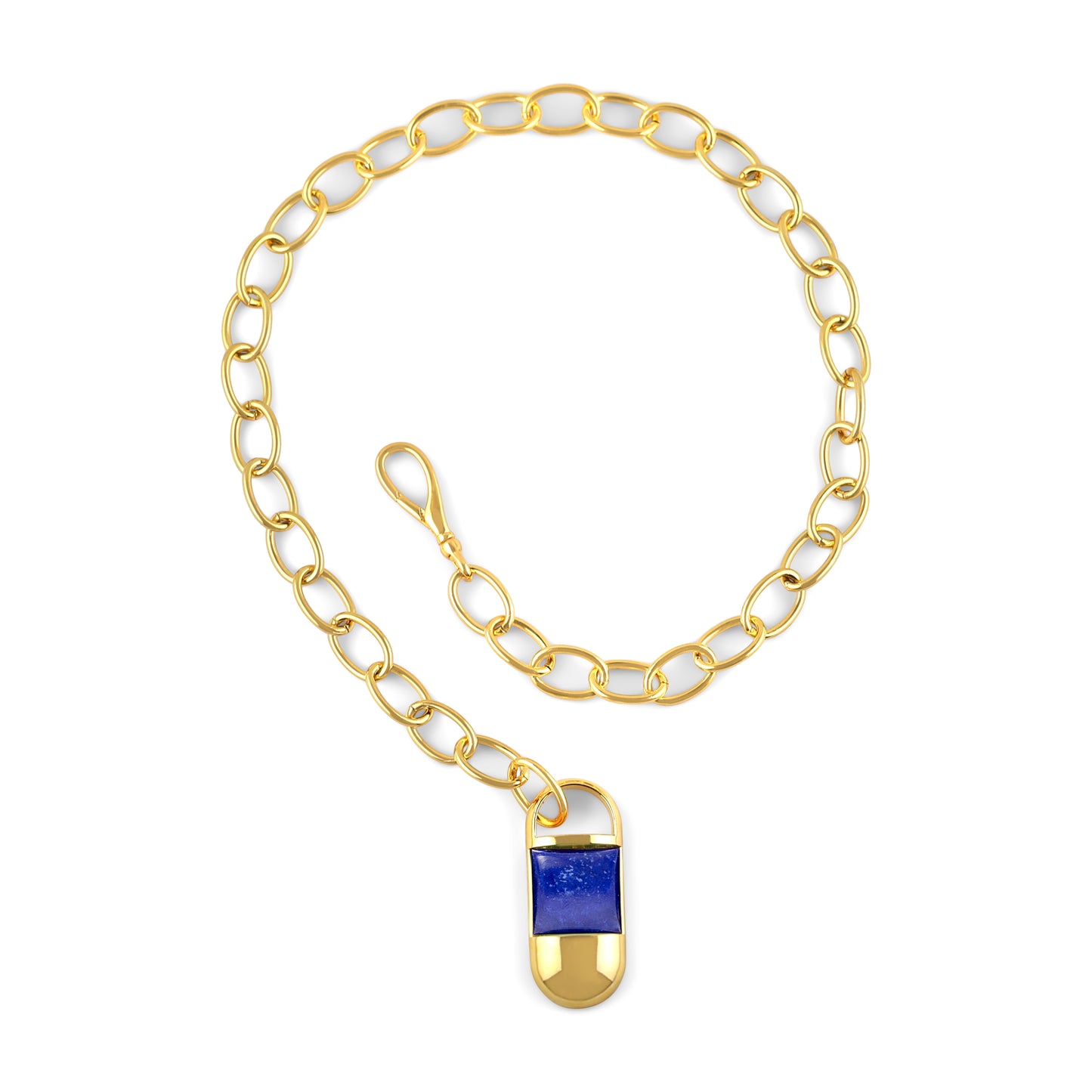 Lapis Padlock Pendant
