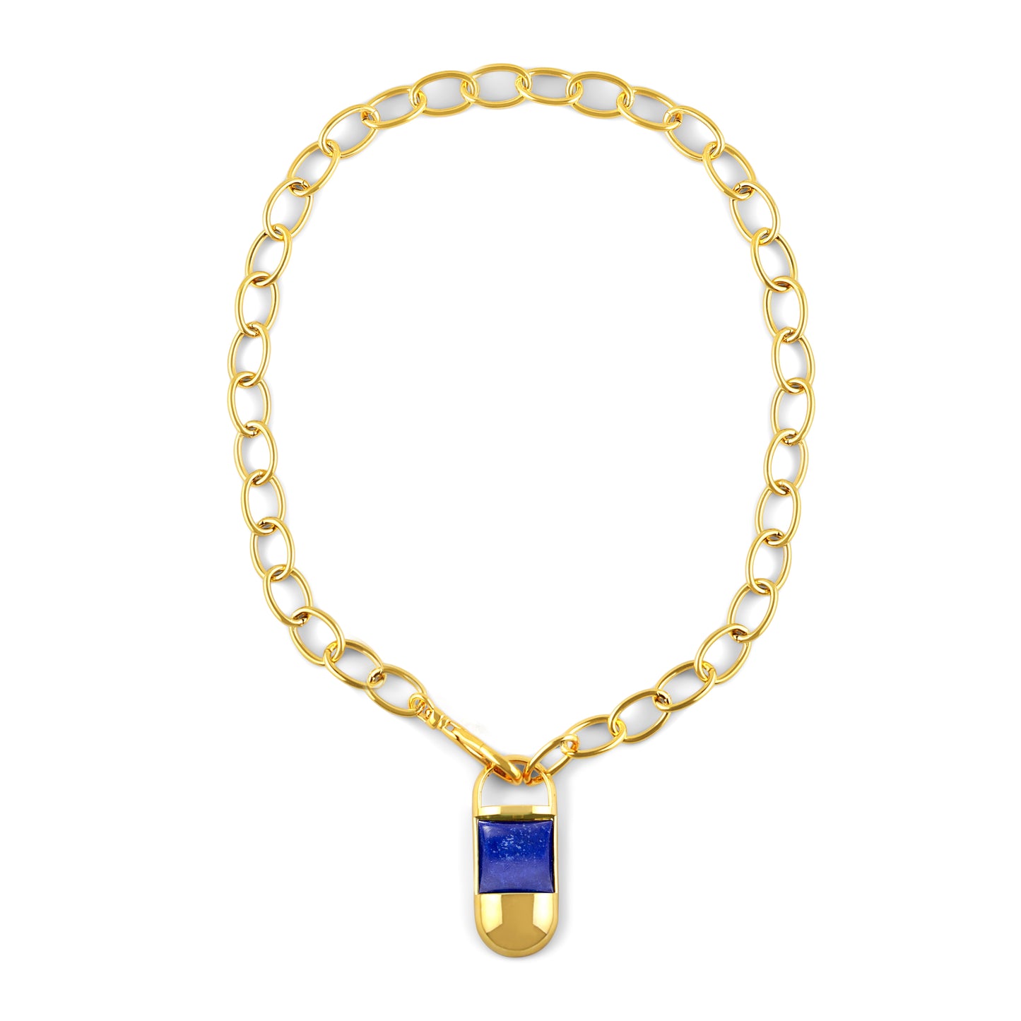 Lapis Padlock Pendant