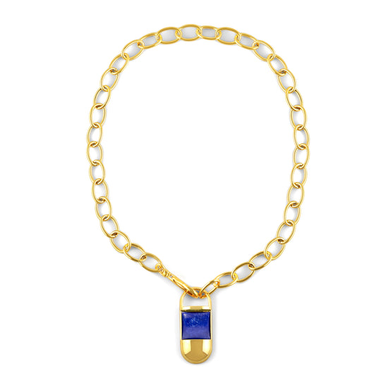 Lapis Padlock Pendant
