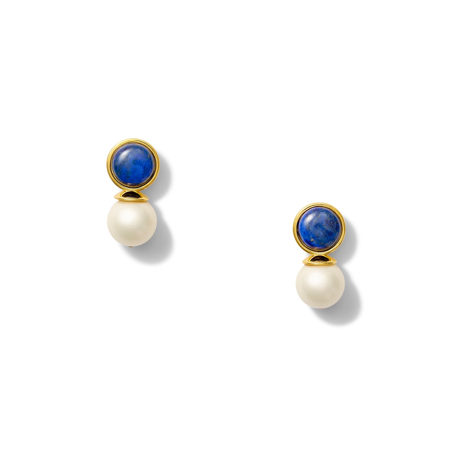 Lapis Pearl Bold Lady Earring