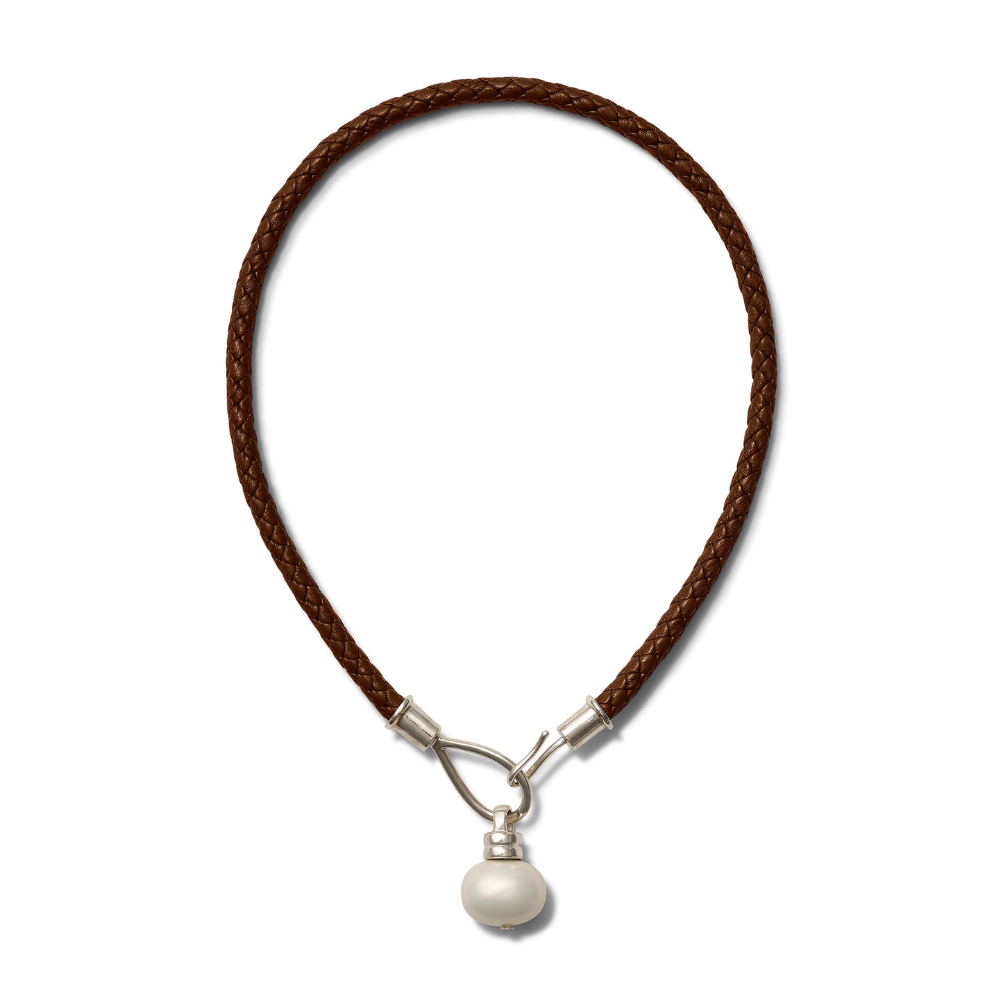 Sterling Lasso Pearl Cocoa Leather