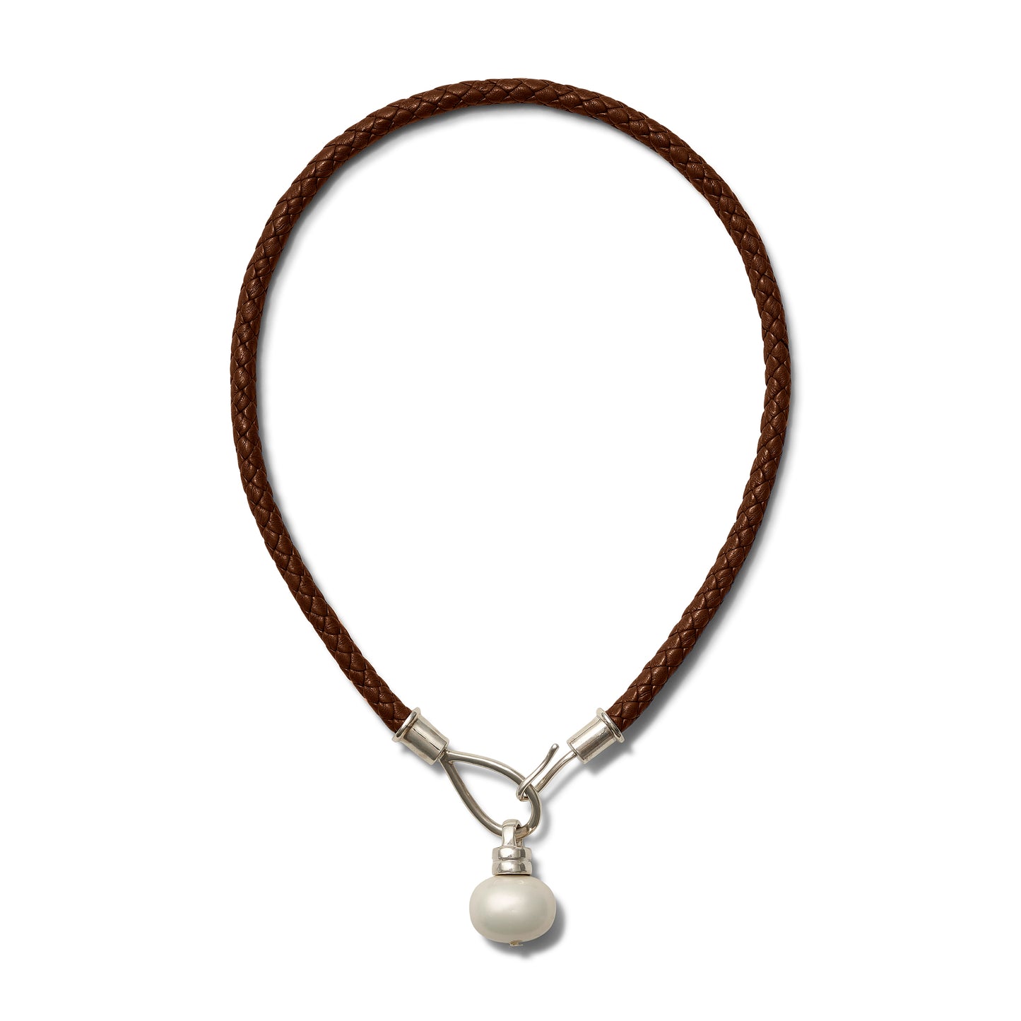 Load image into Gallery viewer, Sterling Lasso Pearl Cocoa Leather
