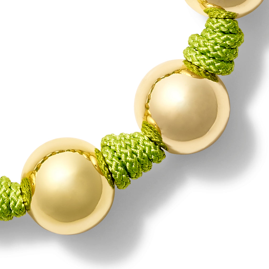 The Gold Ball + Pearl Knotting Bracelet