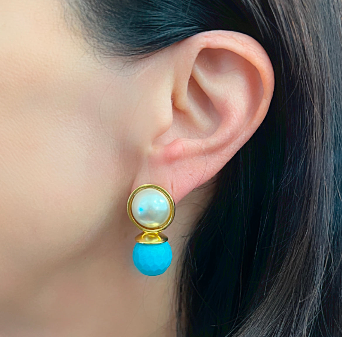 Bold Lady Pearl Earrings