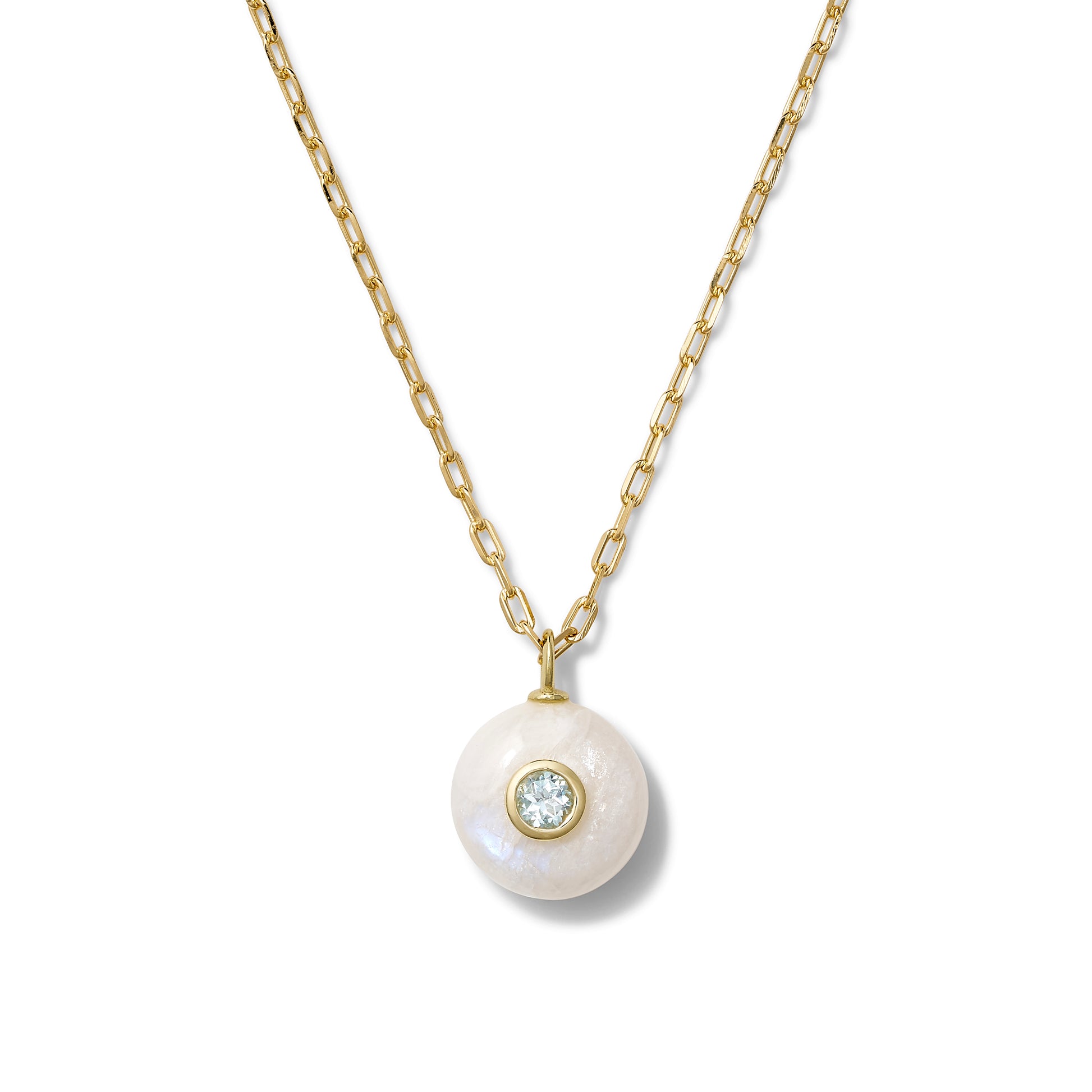 Moonstone + Blue Topaz Celeste Pendant