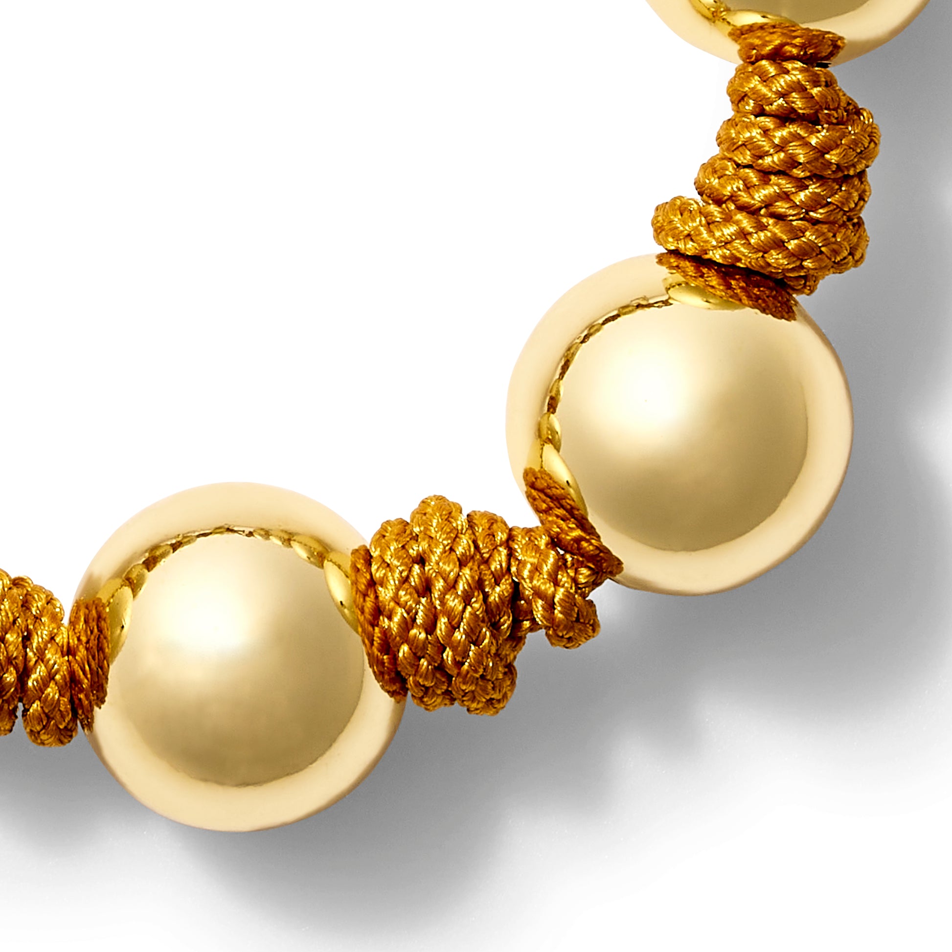 The Gold Ball + Pearl Knotting Bracelet