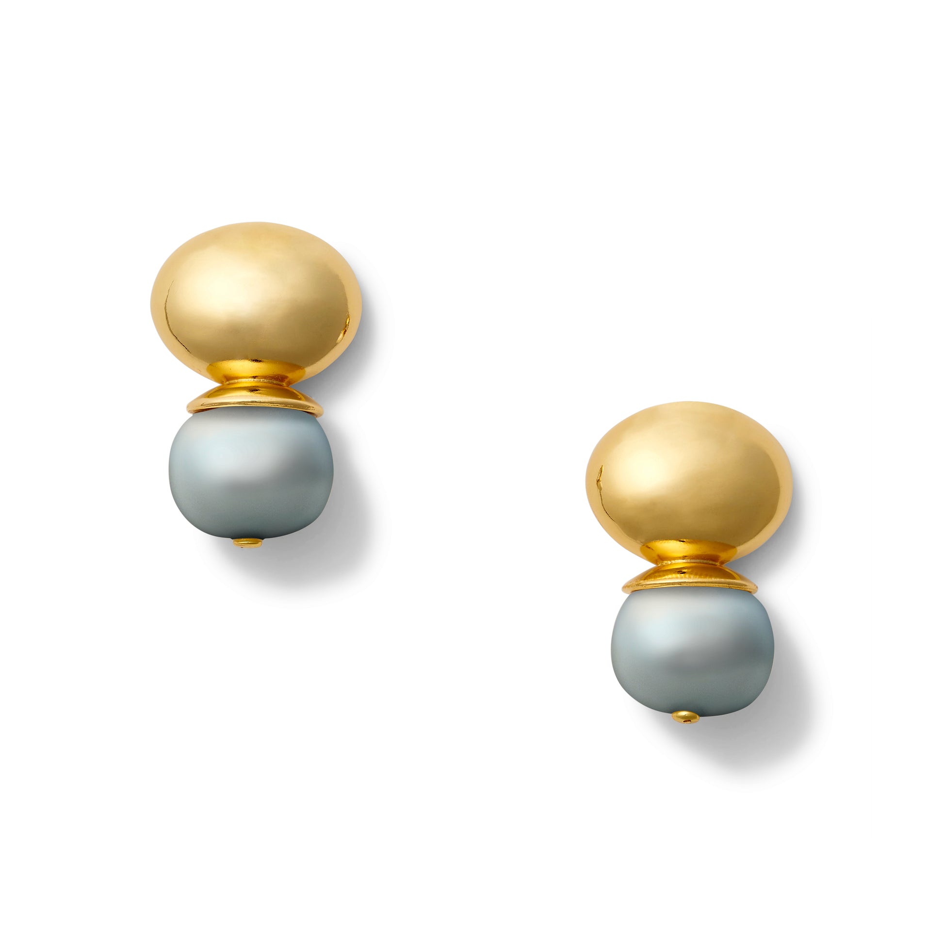 Pebble Pearl Orb Earring