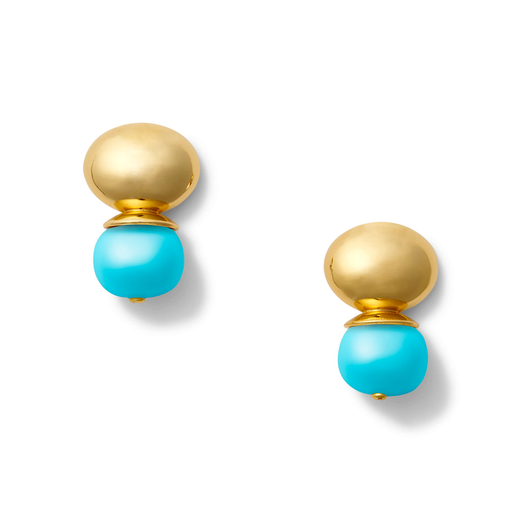 Pebble Pearl Orb Earring