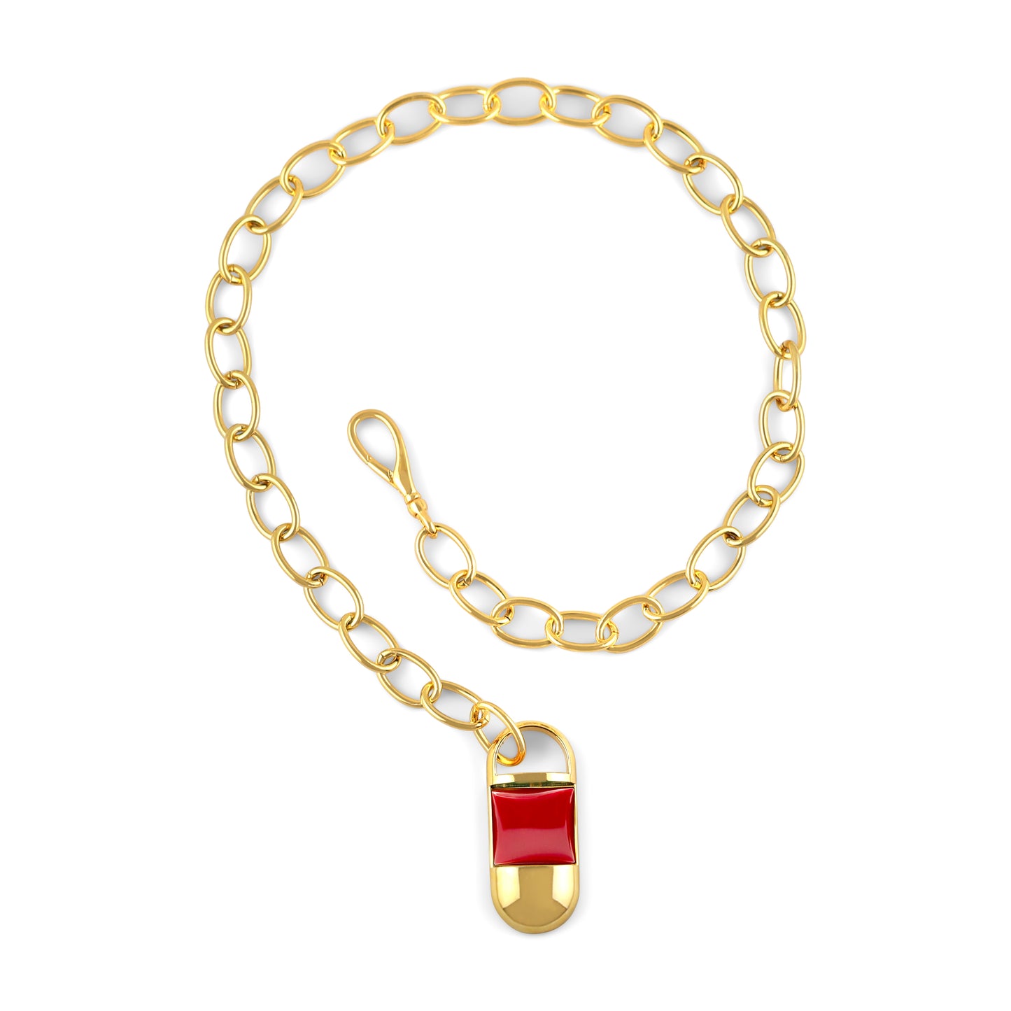 Oxblood Padlock Pendant
