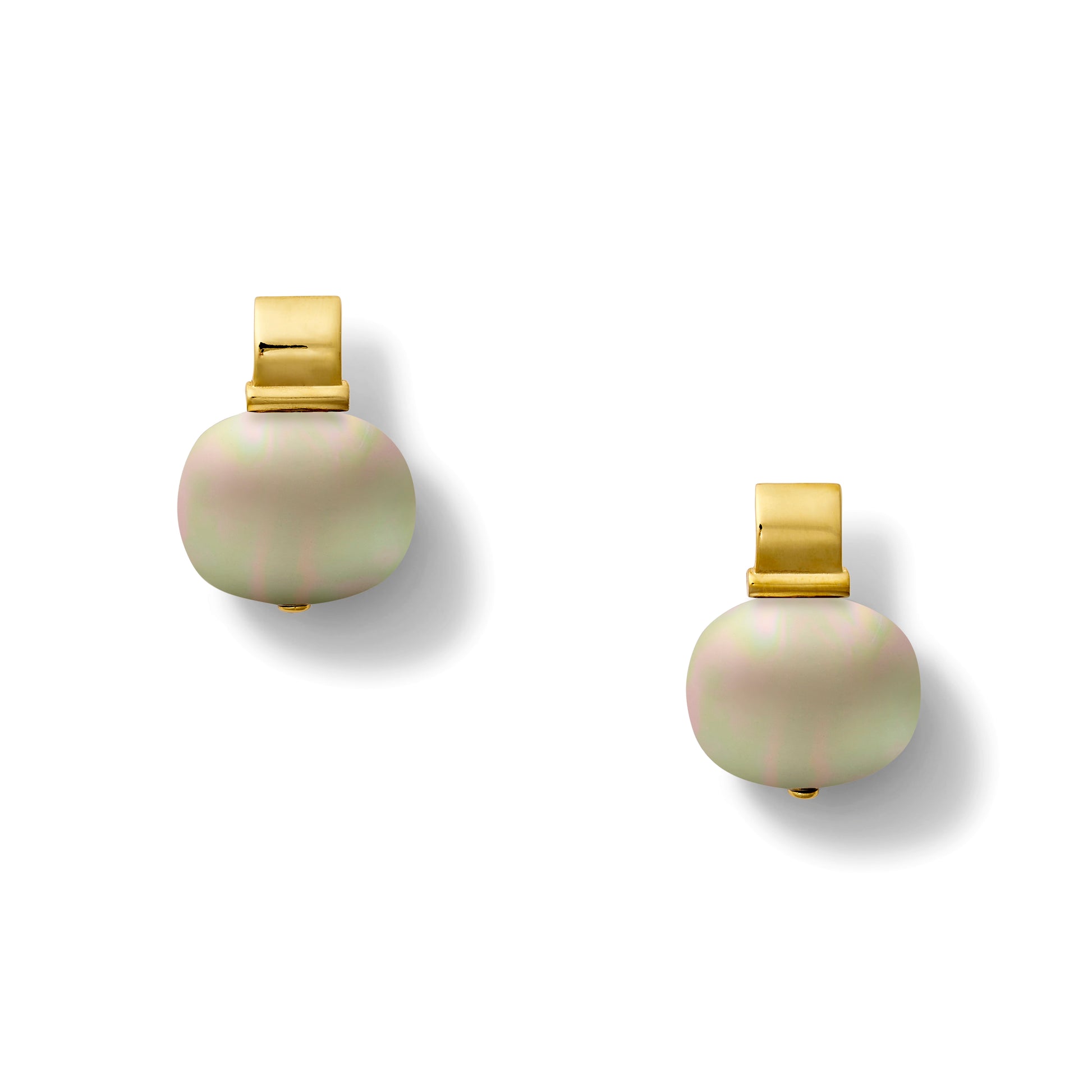 Elegant + Statement Making Pebble Pearl Post-Large