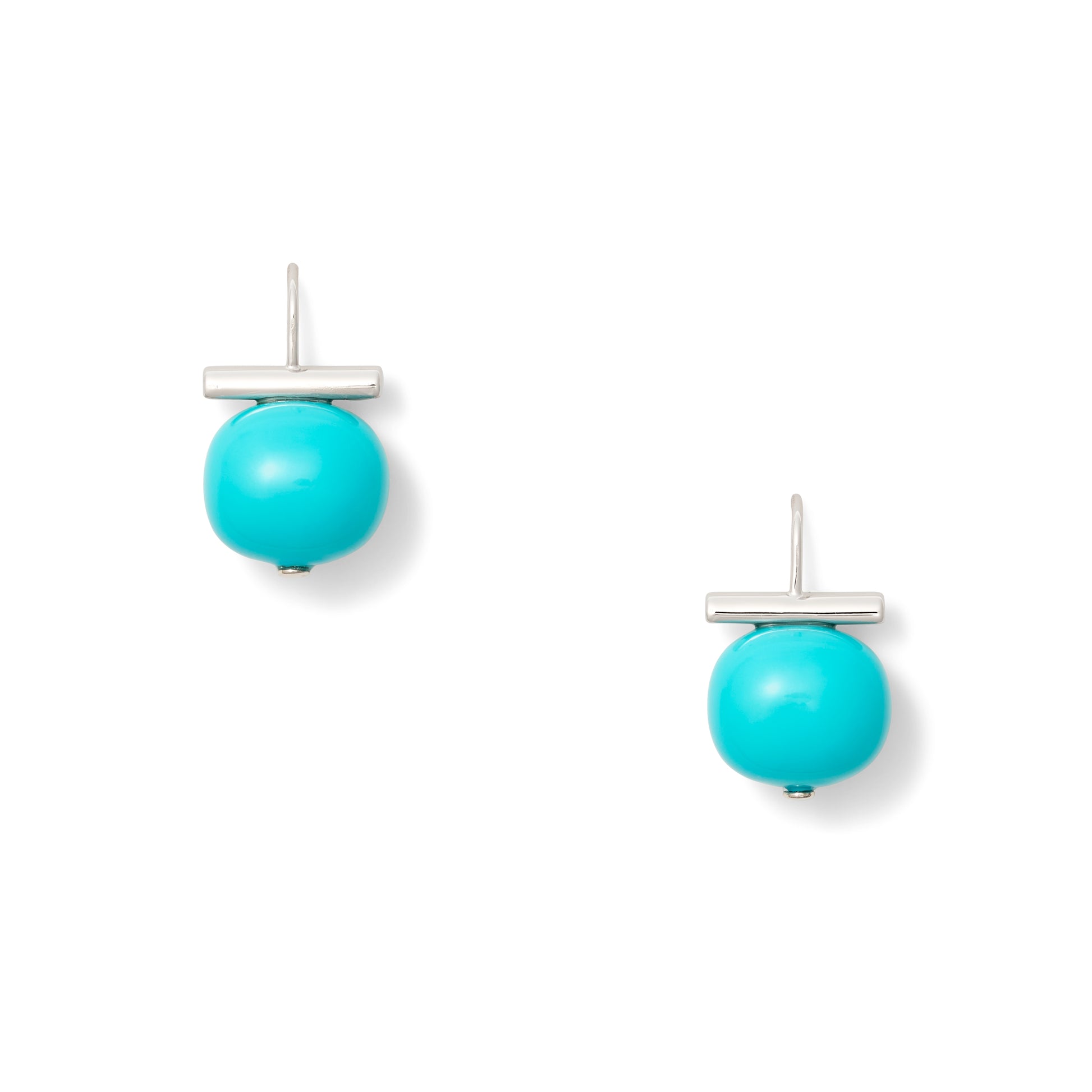 Turquoise Forever Fave Pebble Pearl Earrings in Sterling Silver