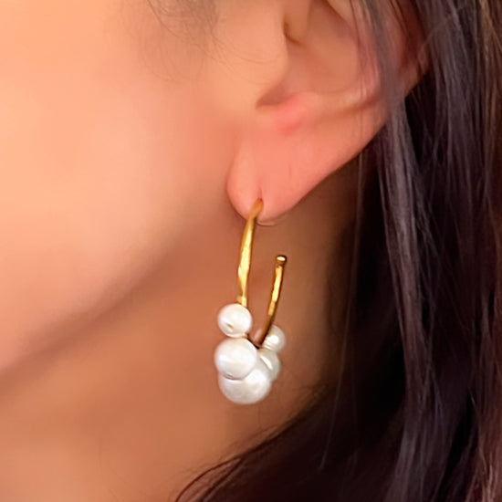Pearl Swirl Earrings