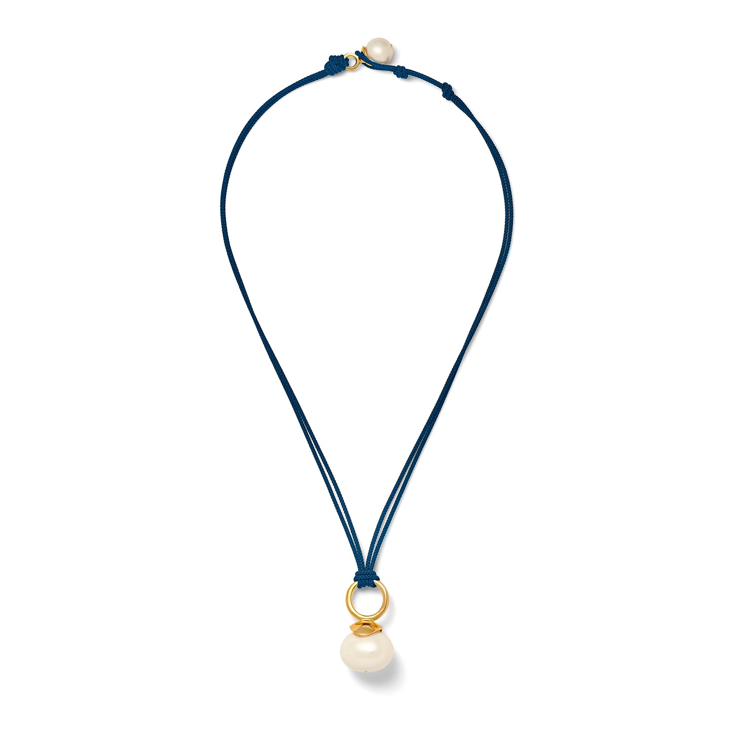 Pebble Pearl Cord Pendant