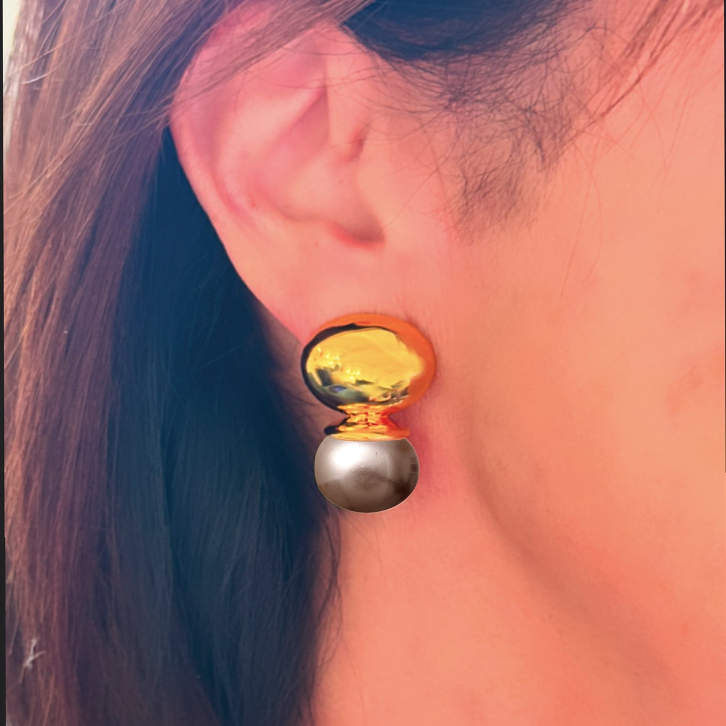 Pebble Orb Earring Periwinkle