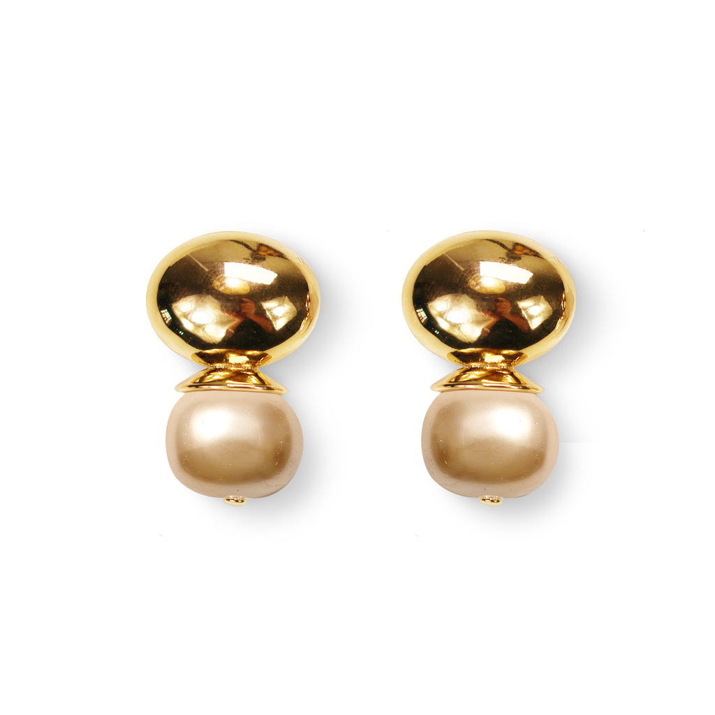 Pebble Orb Earring Pale Champagne
