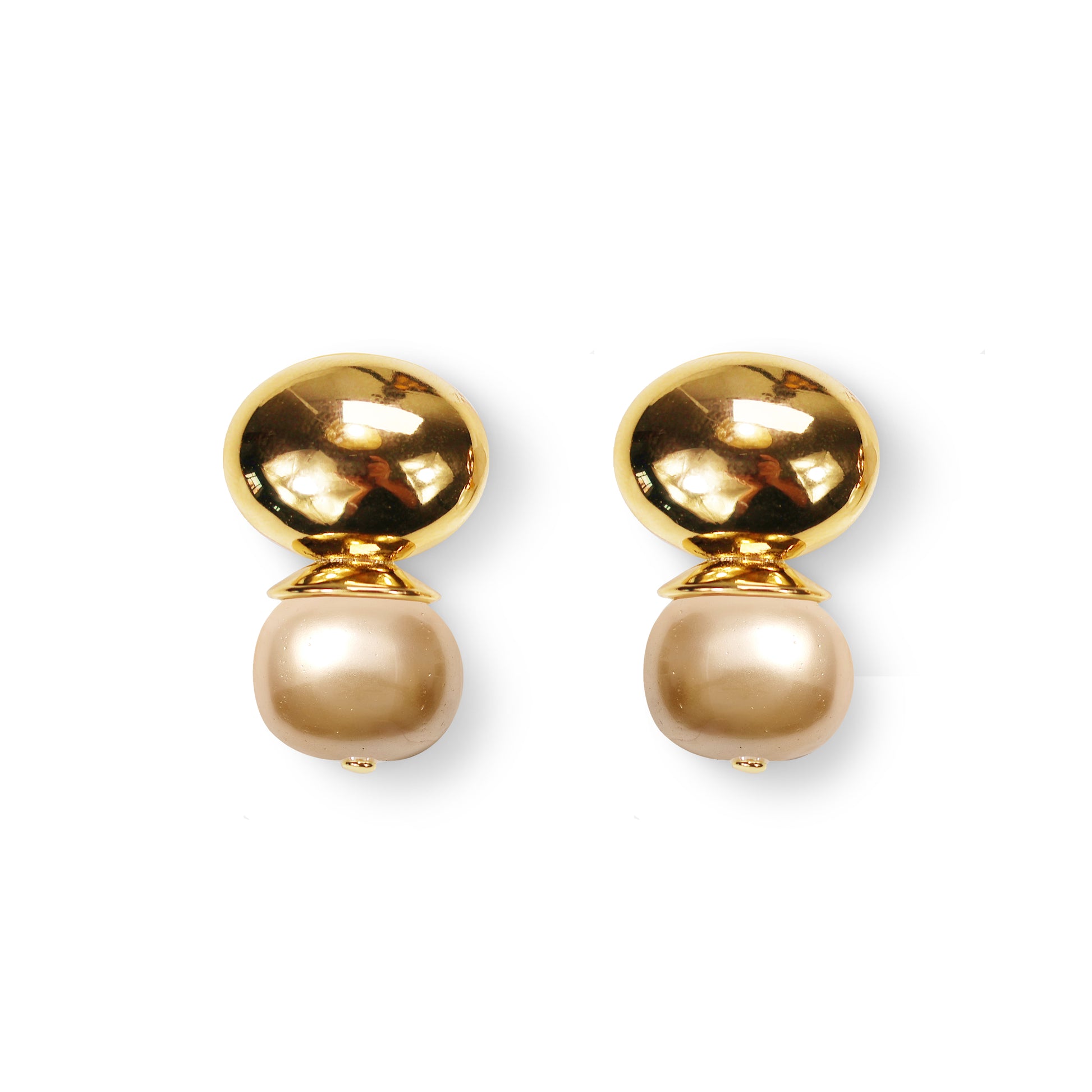 Pebble Orb Earring Pale Champagne