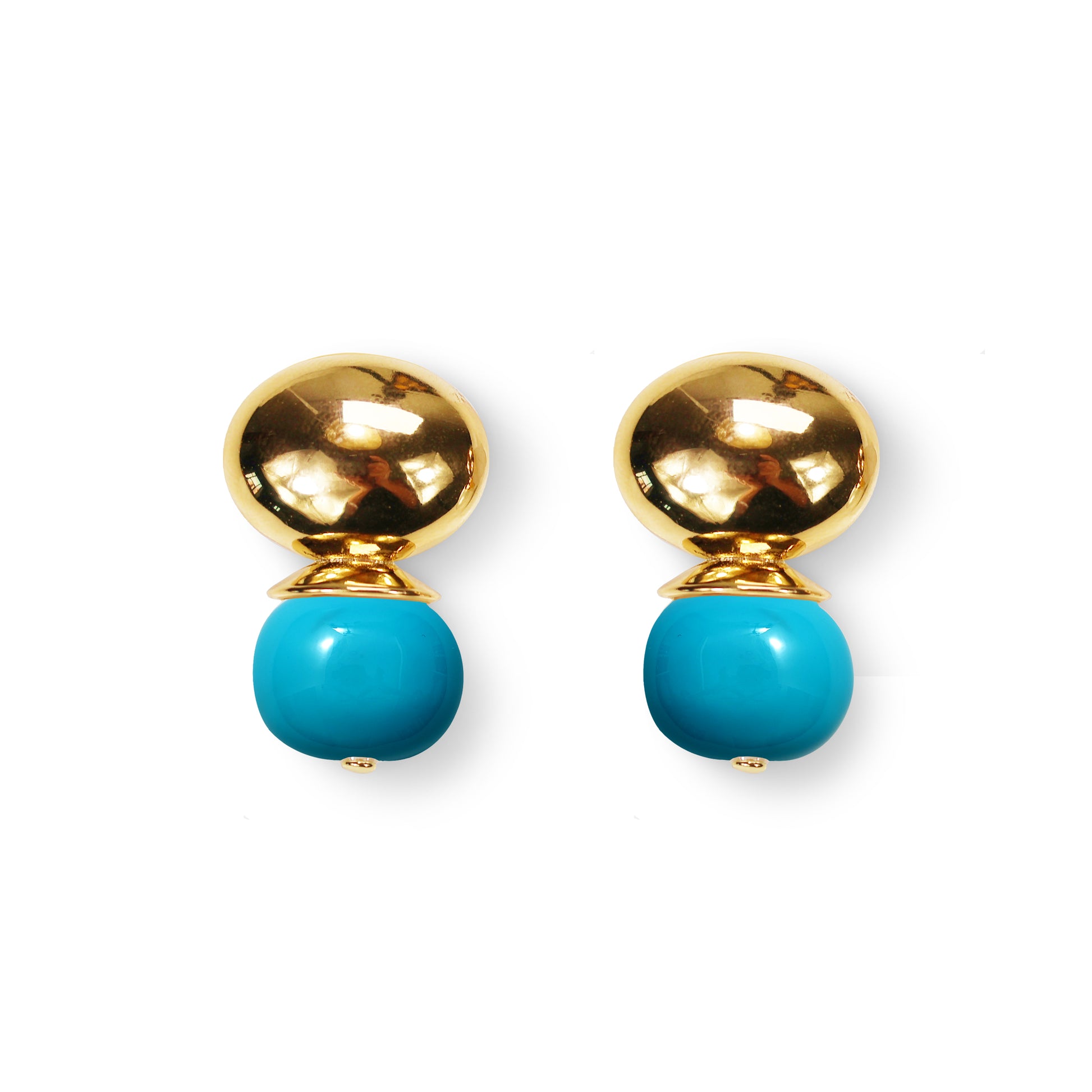 Pebble Orb Earring Turquoise