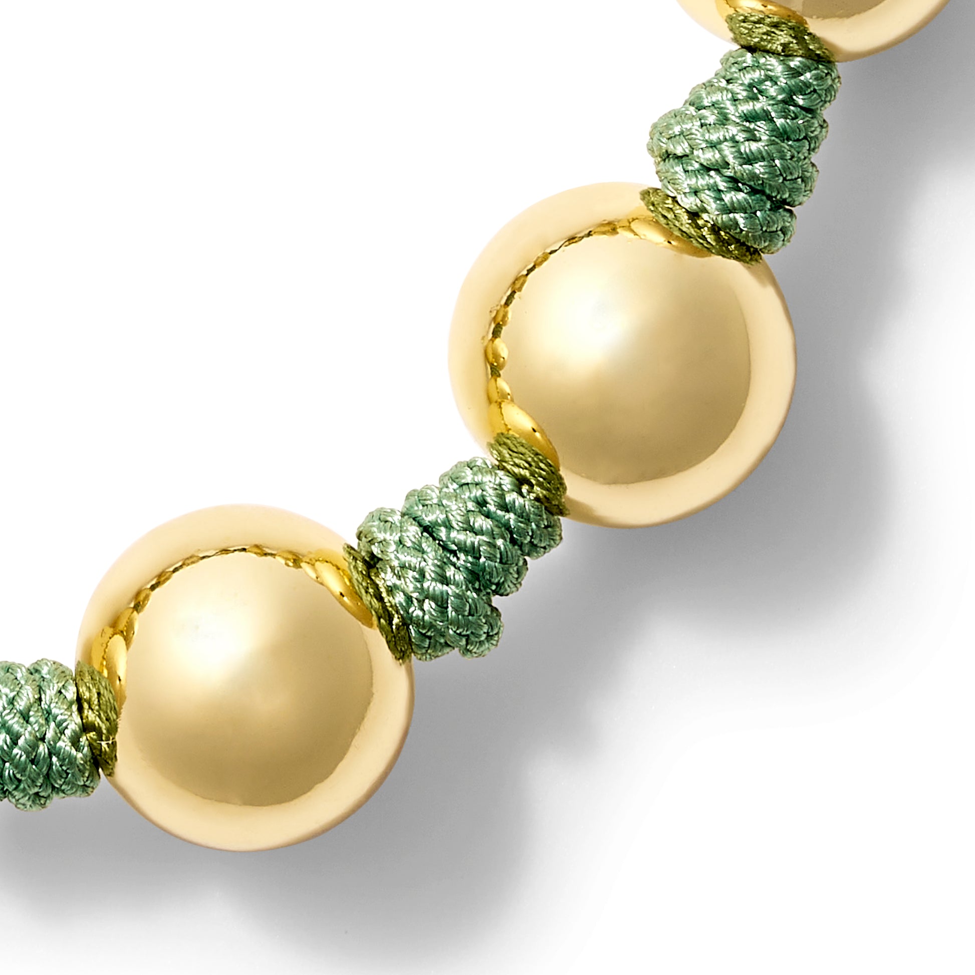 The Gold Ball + Pearl Knotting Bracelet