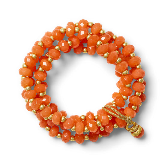 Tangerine Carnelian + Gold Sally Stack